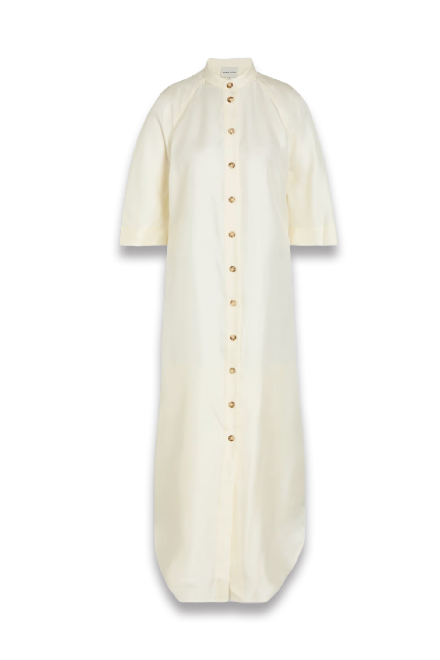 Durion Belted Silk-Twill Midi Shirt Dress