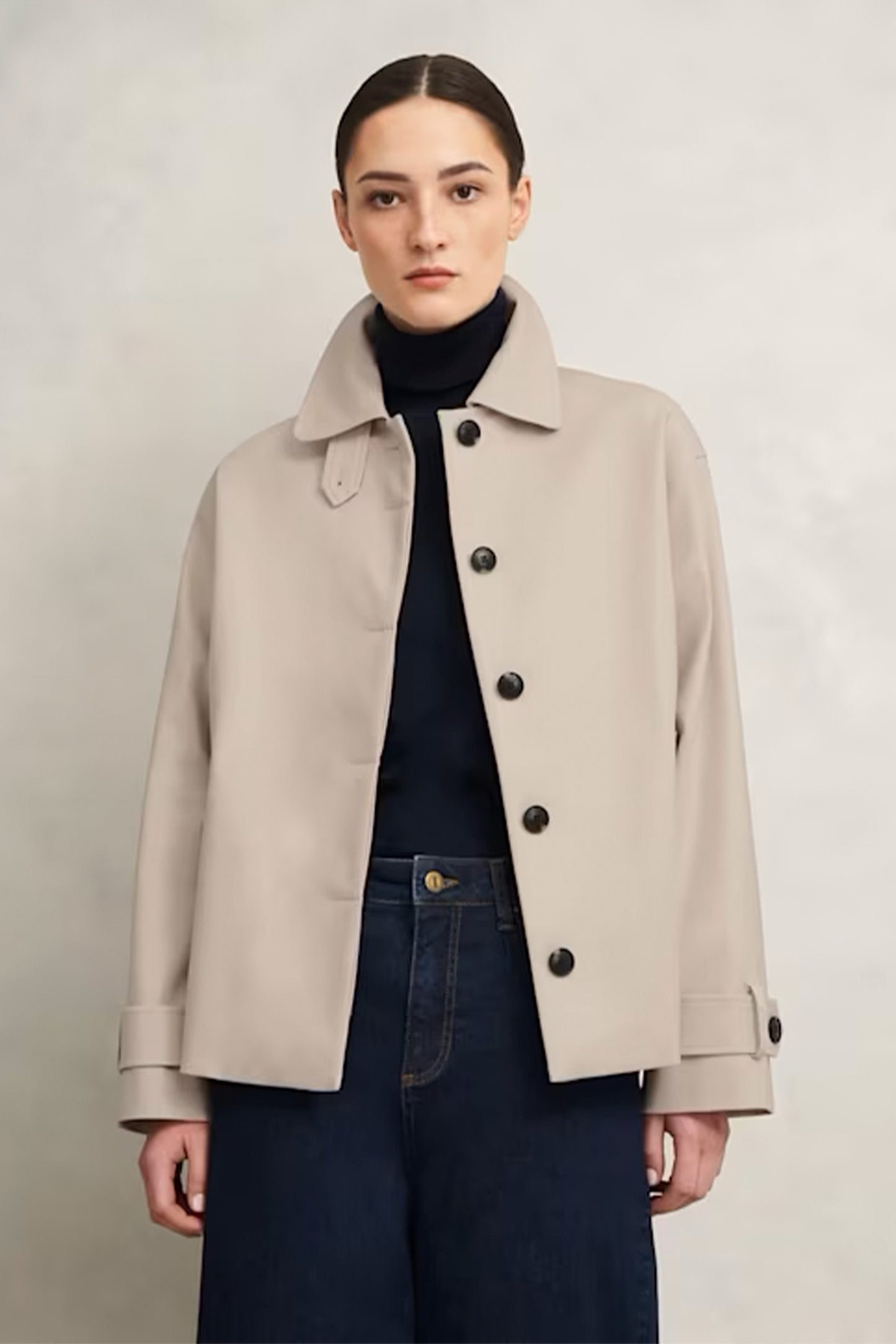 Frida Shower Resistant Short Trench Coat