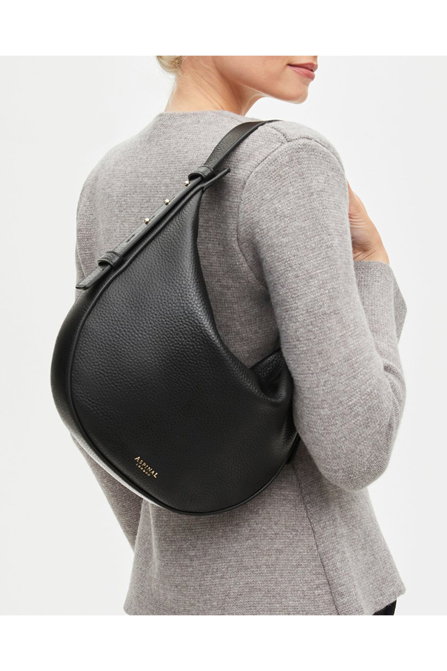 Black Pebble Hobo Crescent