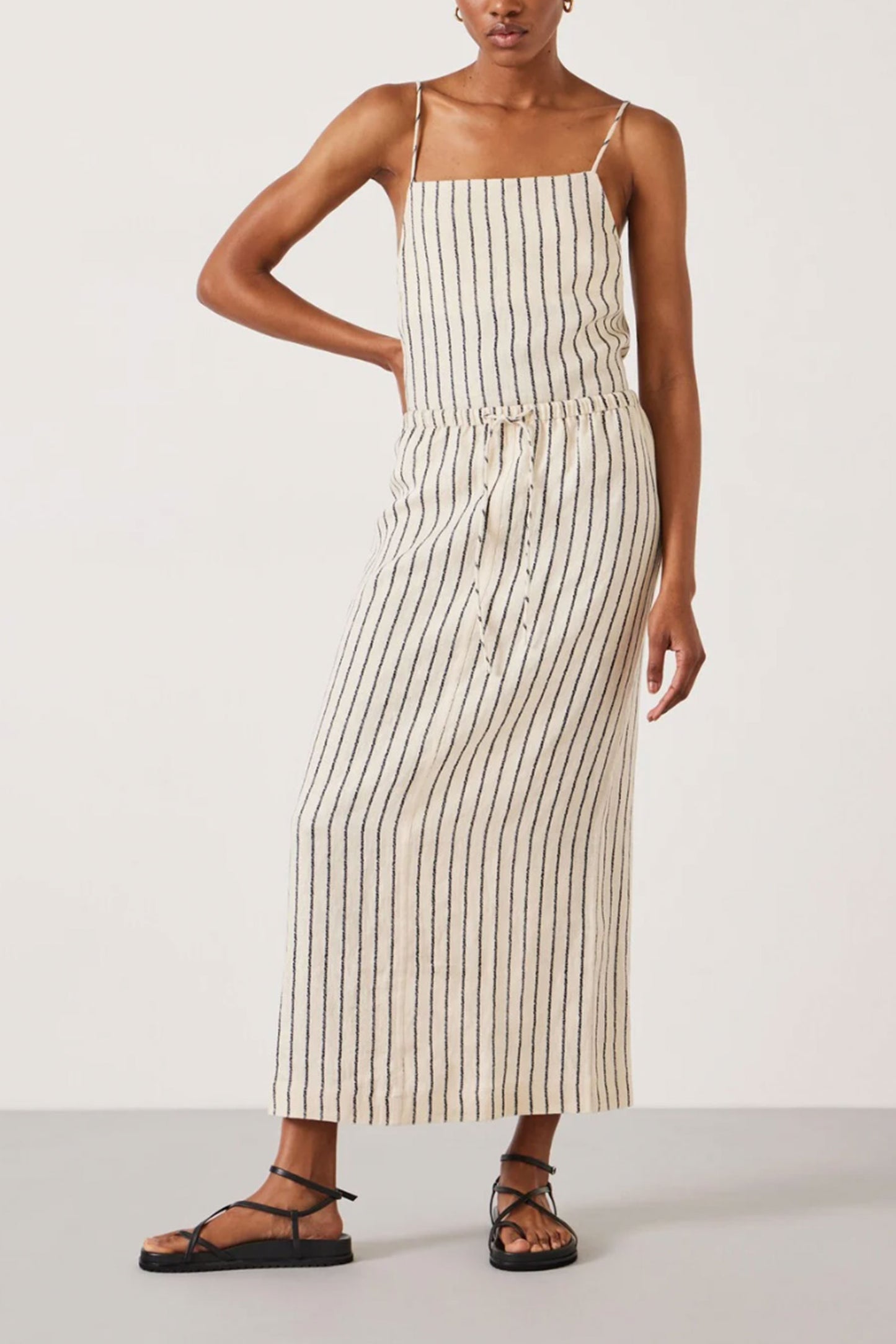 Elysia Stripe Relaxed Shirt And Paula Skirt Co Ord