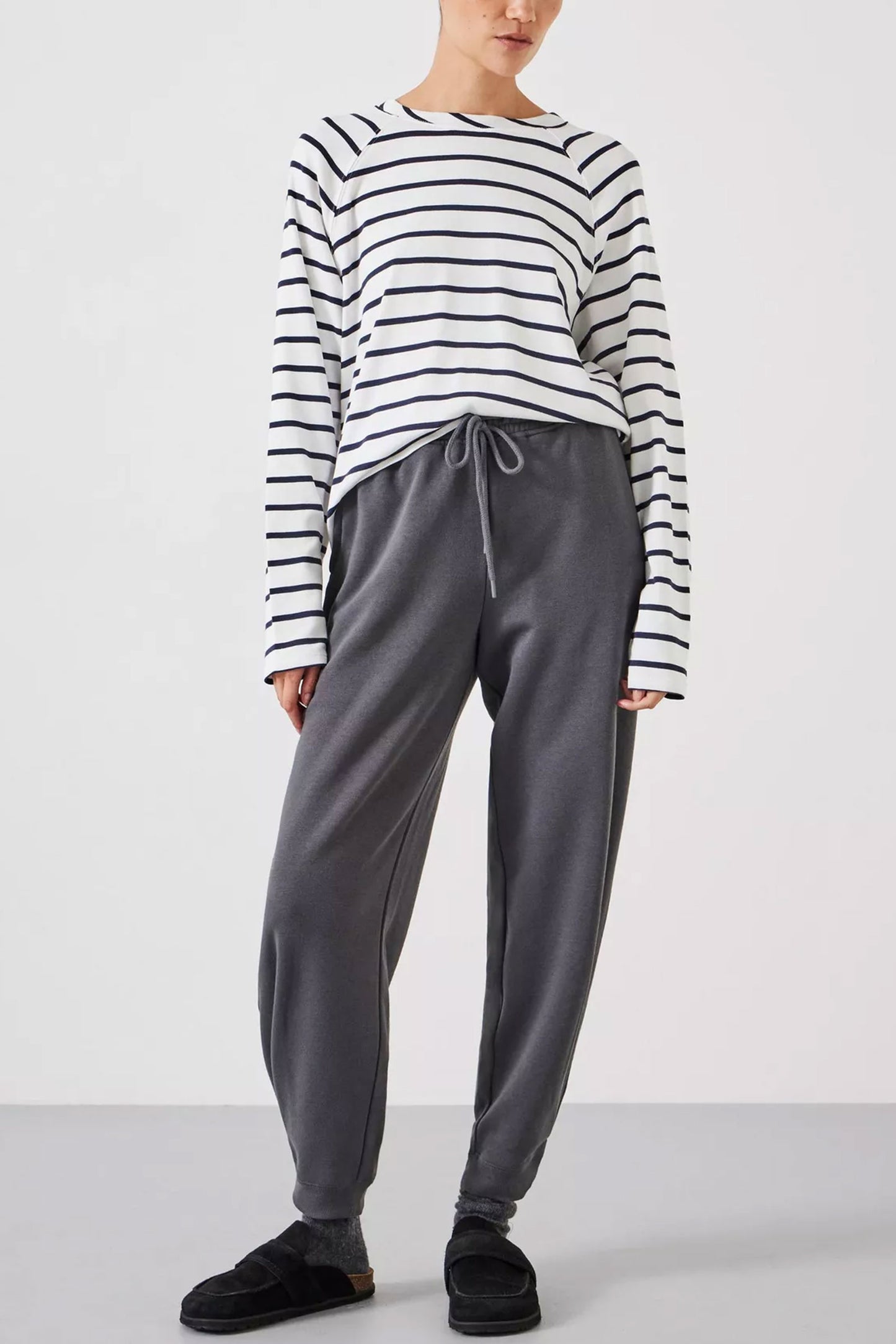 Matilda Stripe Cotton Raglan Top