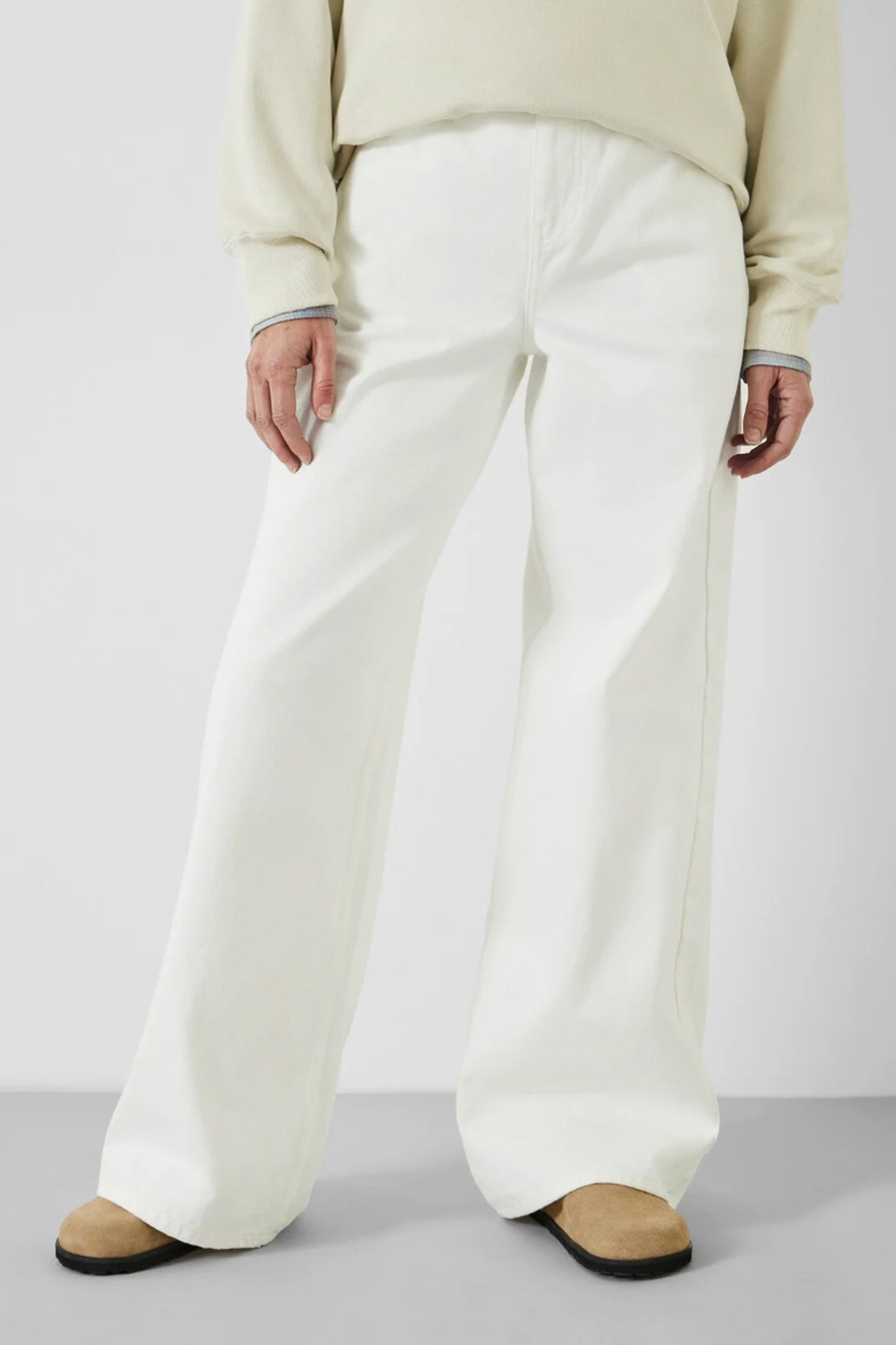Cream Abi Wide Leg Jeans