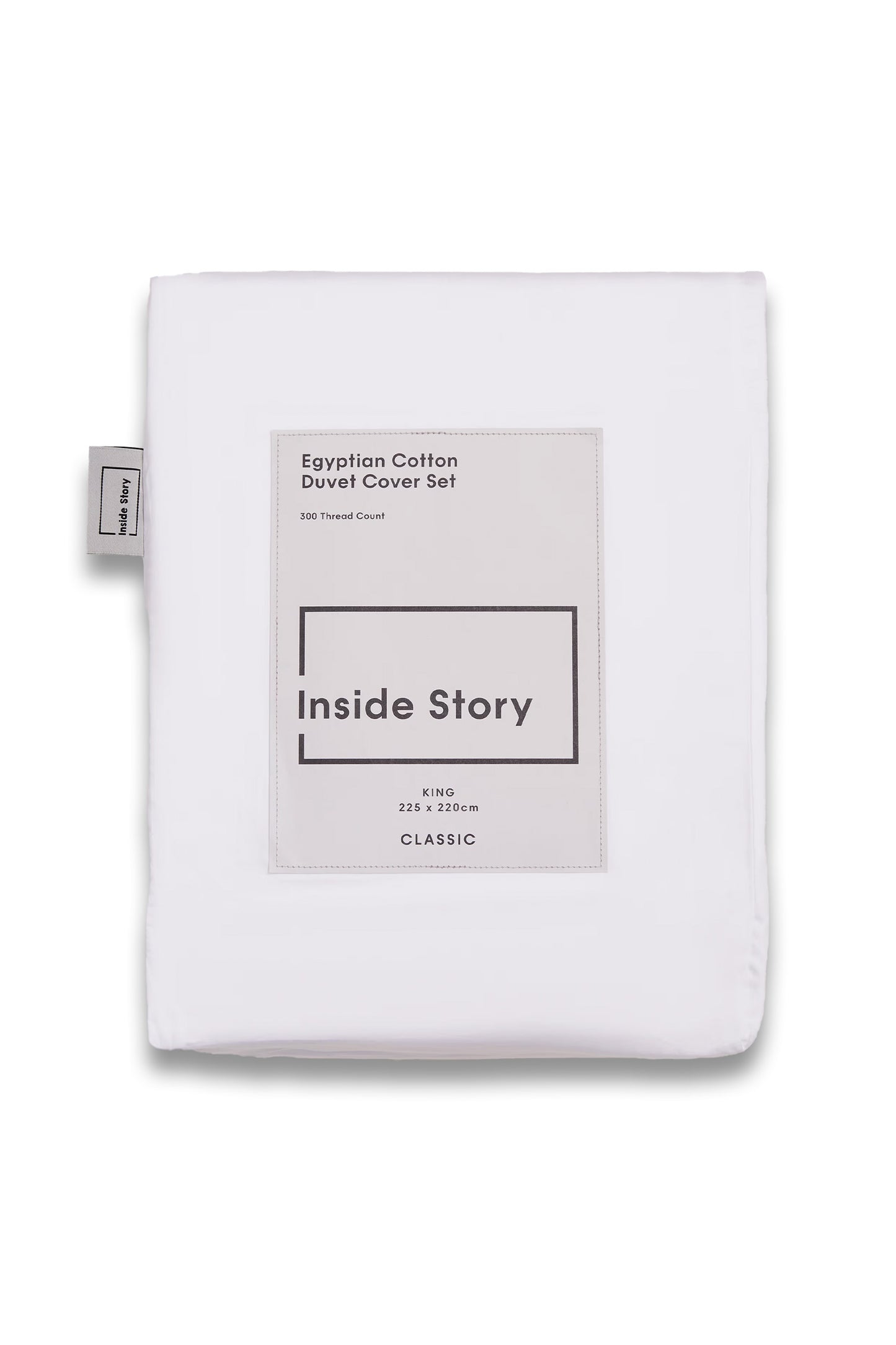 Avery Egyptian Cotton Duvet Set In White 300 Thread Count