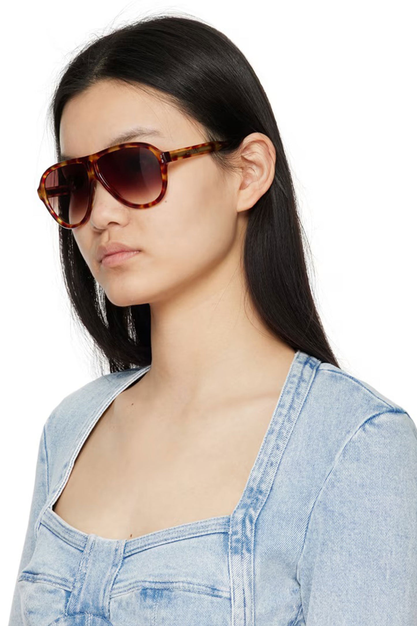 Tortoiseshell Aviator Sunglasses