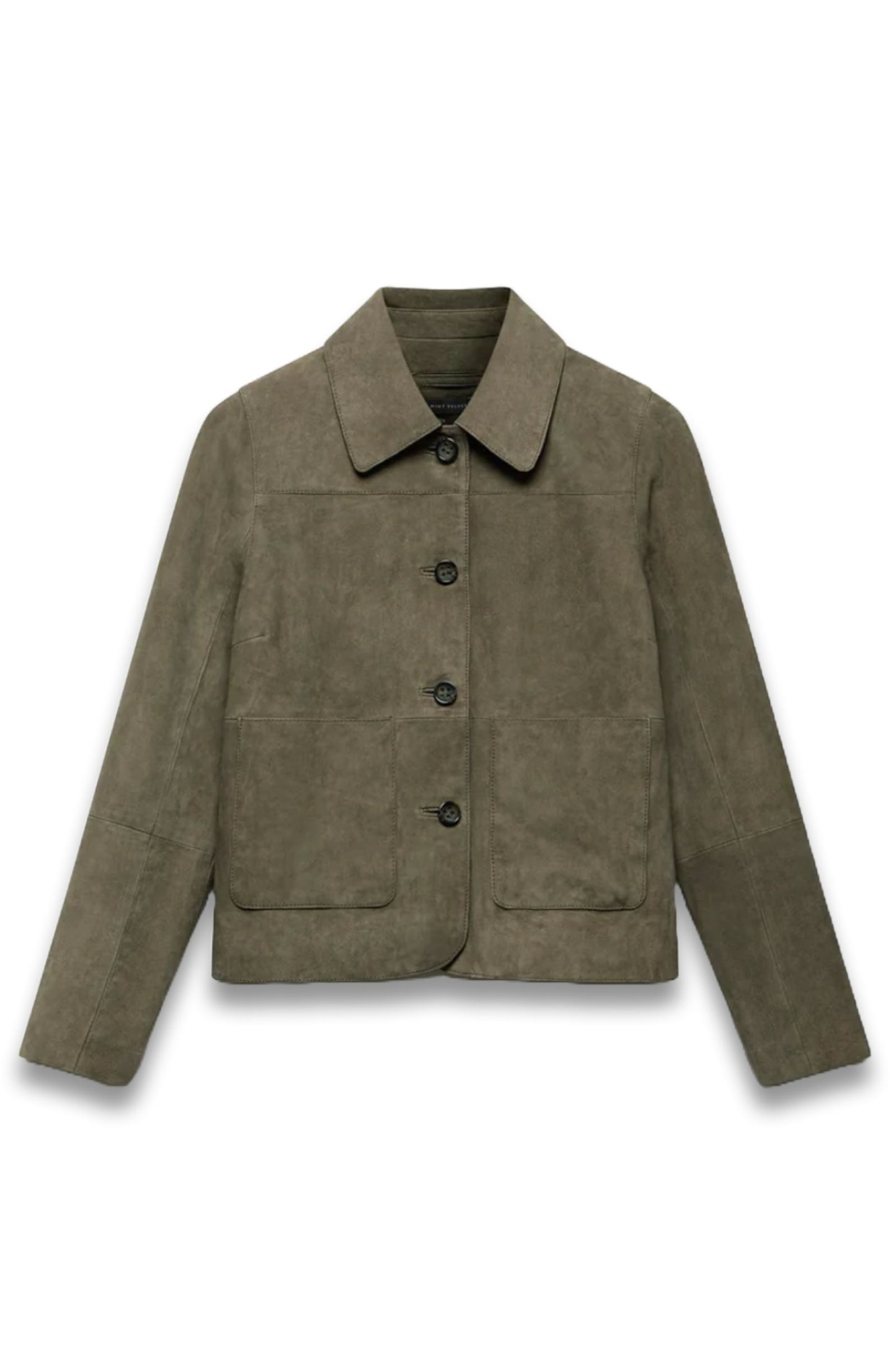 Khaki Suede Pocket Detail Jacket