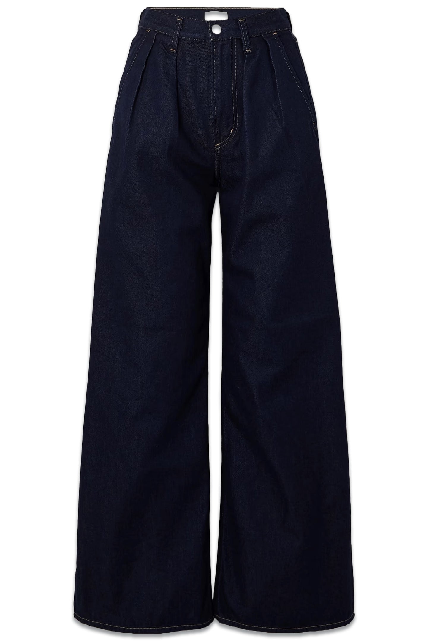 Maritzy Pleated Wide-leg Organic Jeans