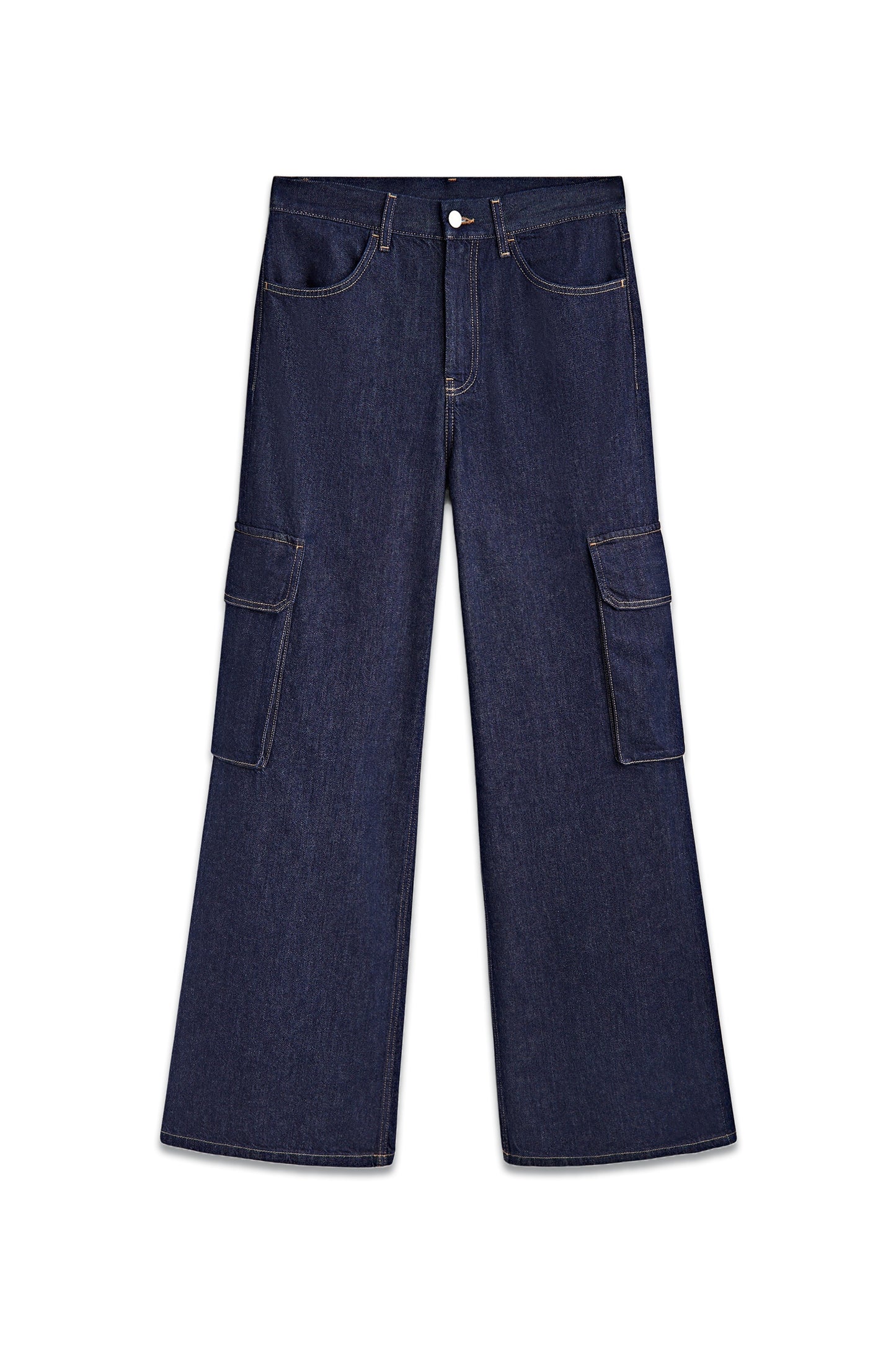 High-Waist Palazzo Cargo Jeans
