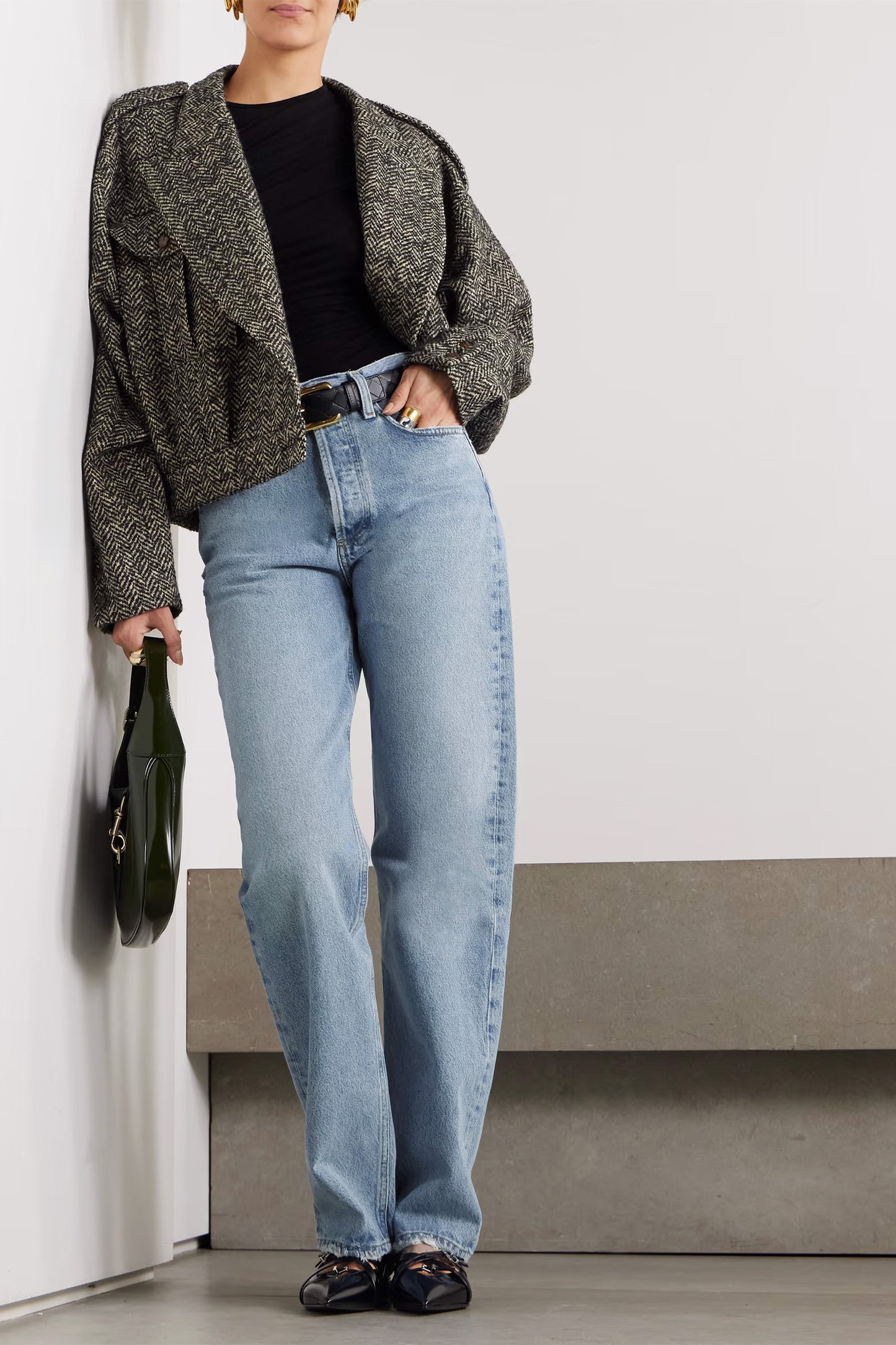 Kelly high-rise straight-leg recycled jeans