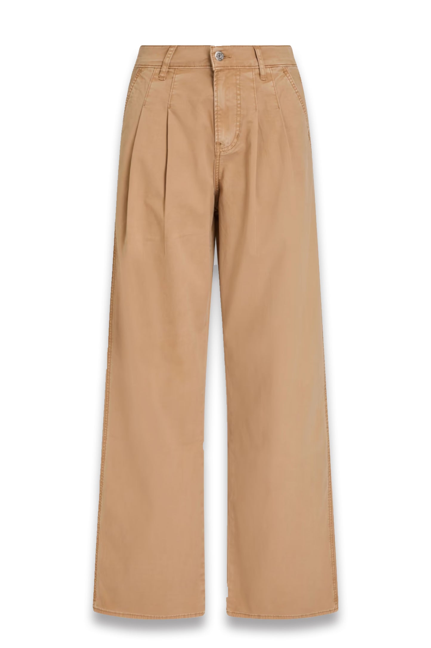 Mia Stretch-Cotton Twill Wide-Leg Pants