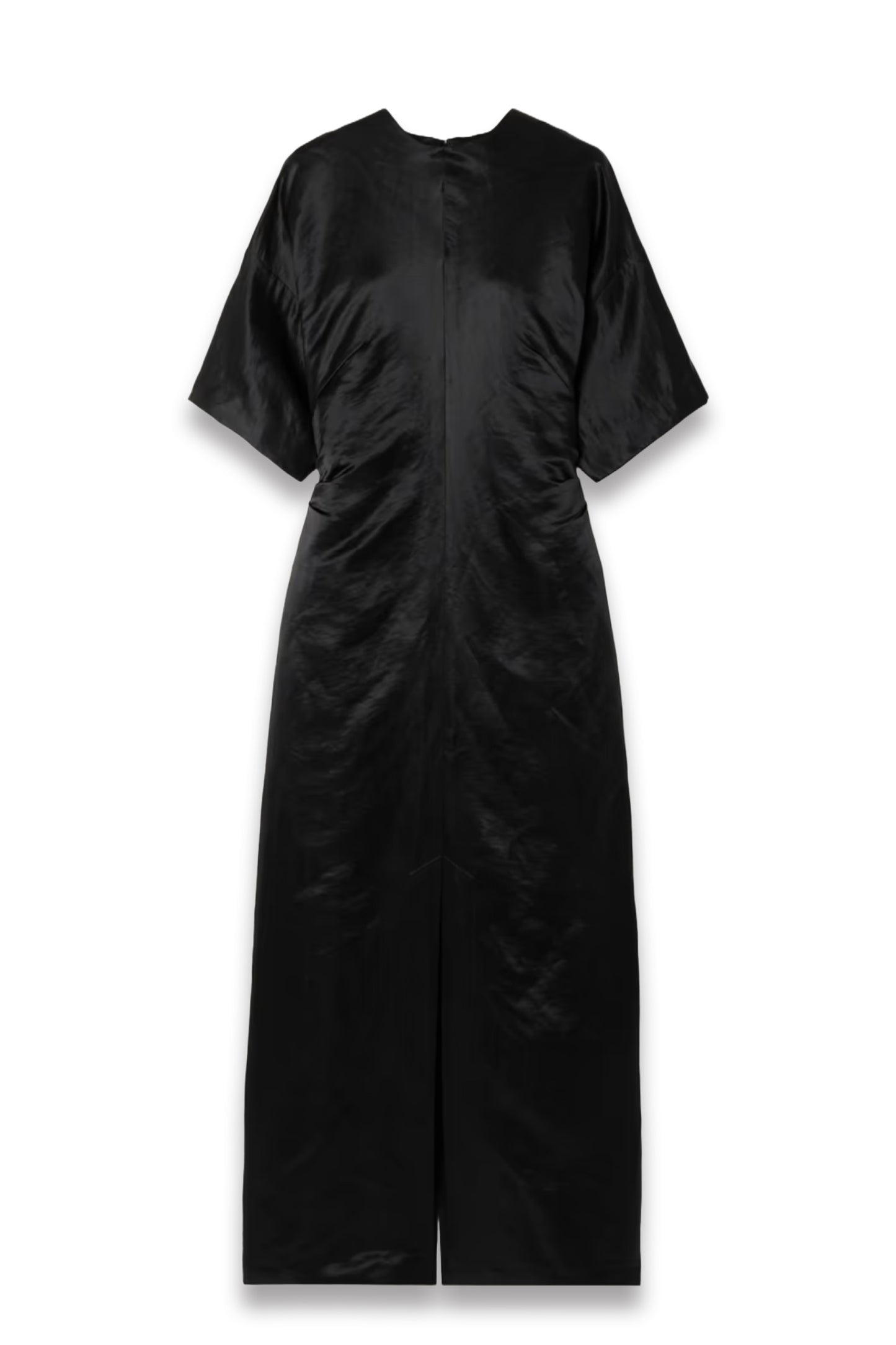 Ruby Linen and Silk-Blend Satin Midi dress