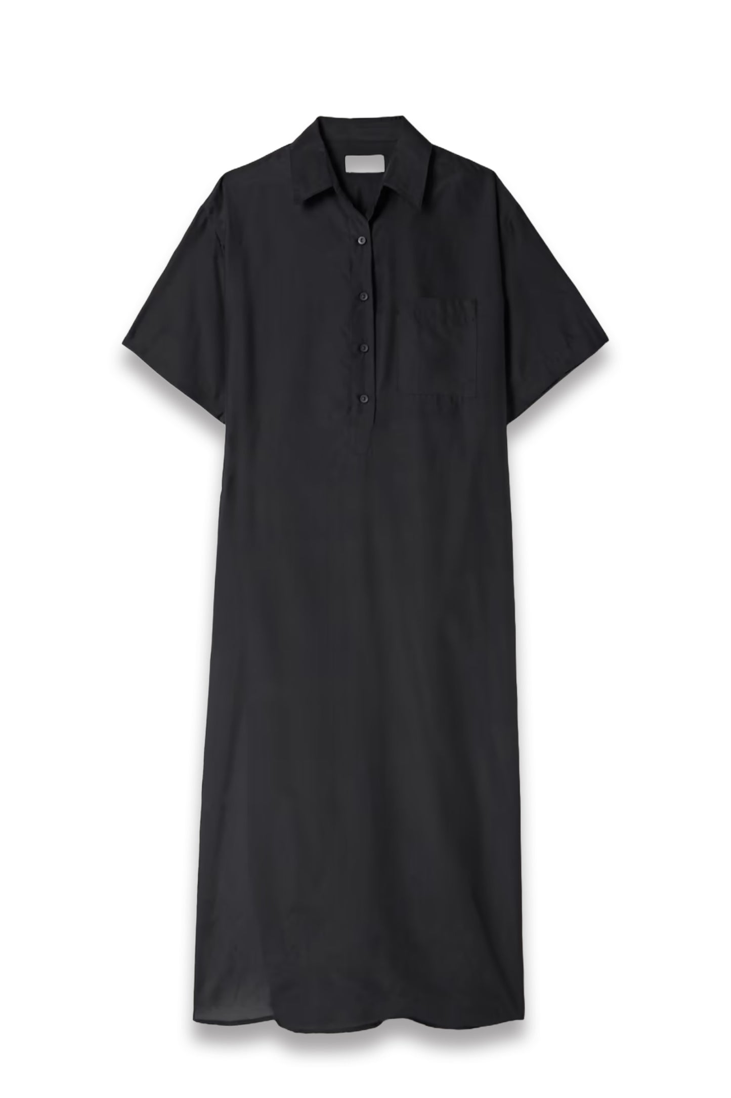 Oversized Organic Cotton and Silk-Blend Midi Shirt Dress