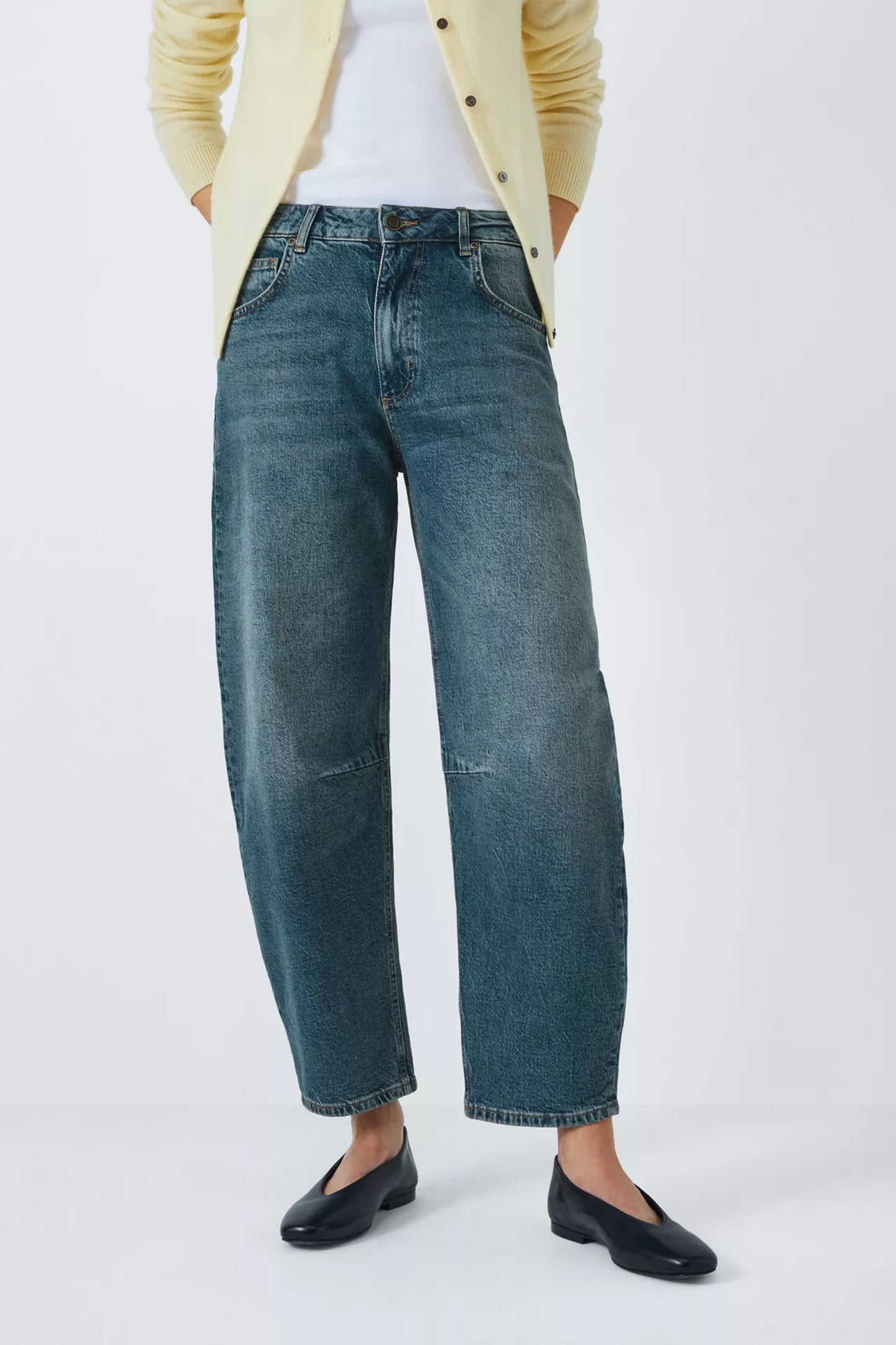 Barrel Leg Jeans, Blue