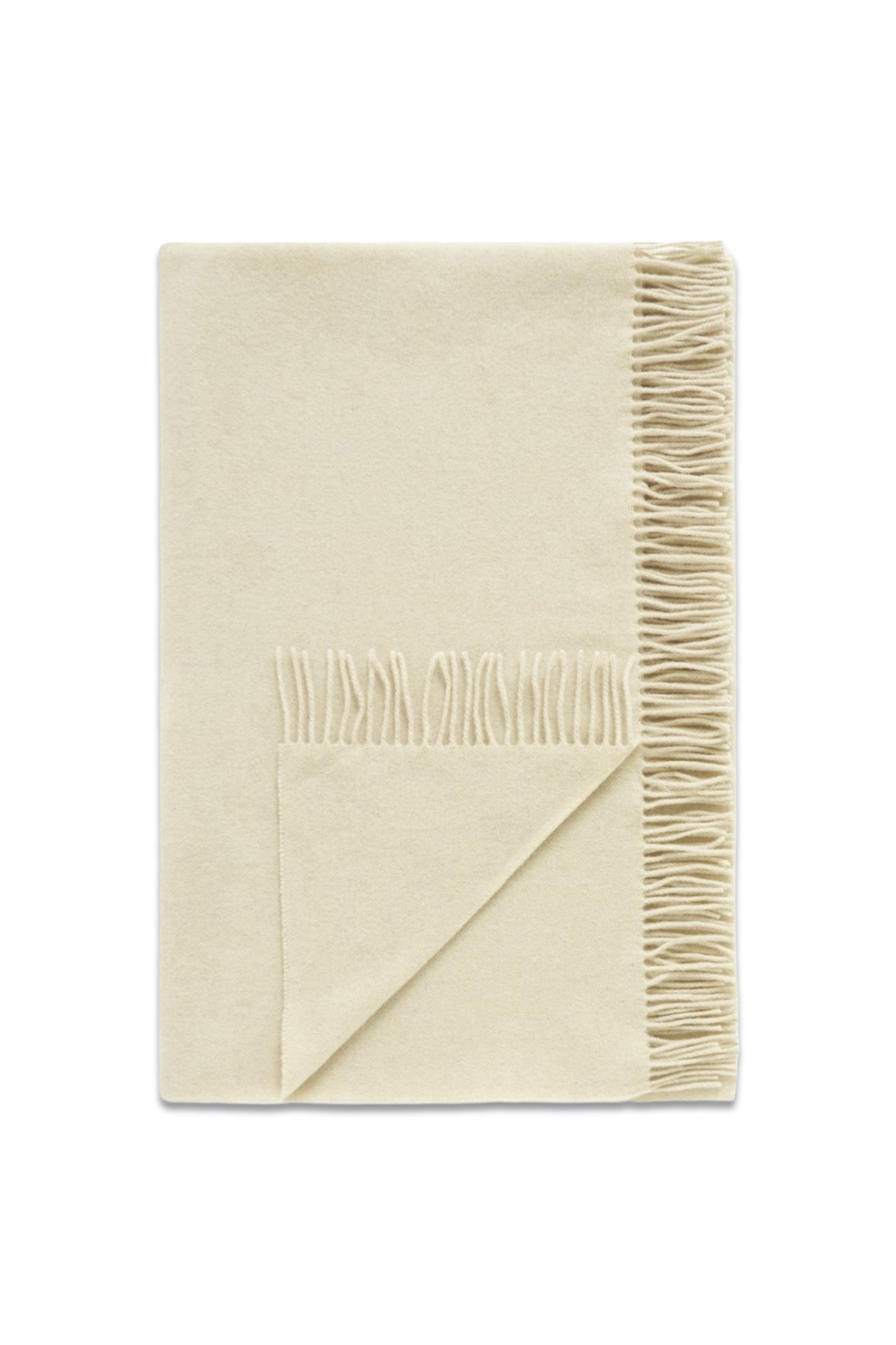 Plain Wool Throw, Natural