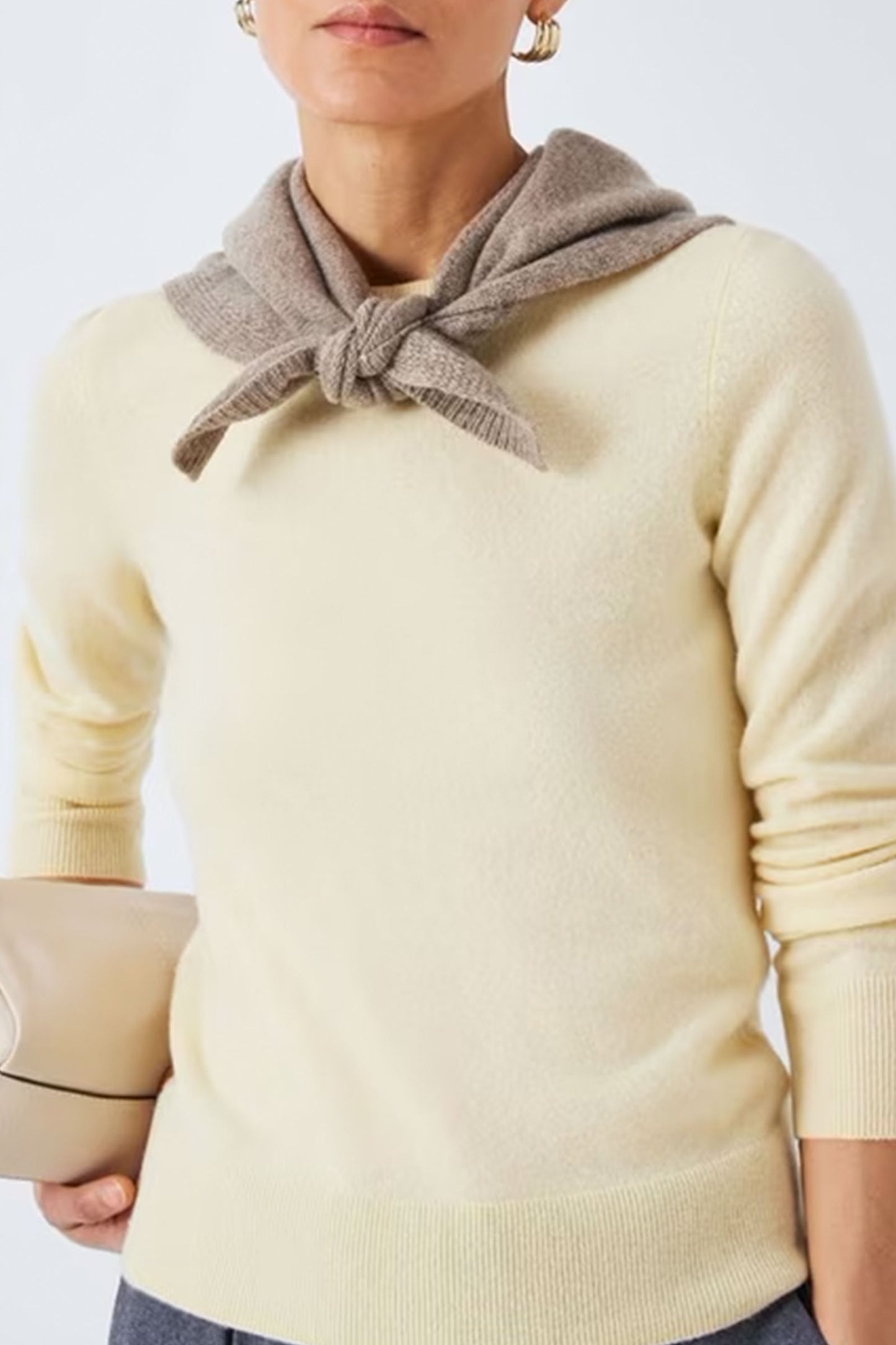 Wool Blend Knit Bandana Scarf