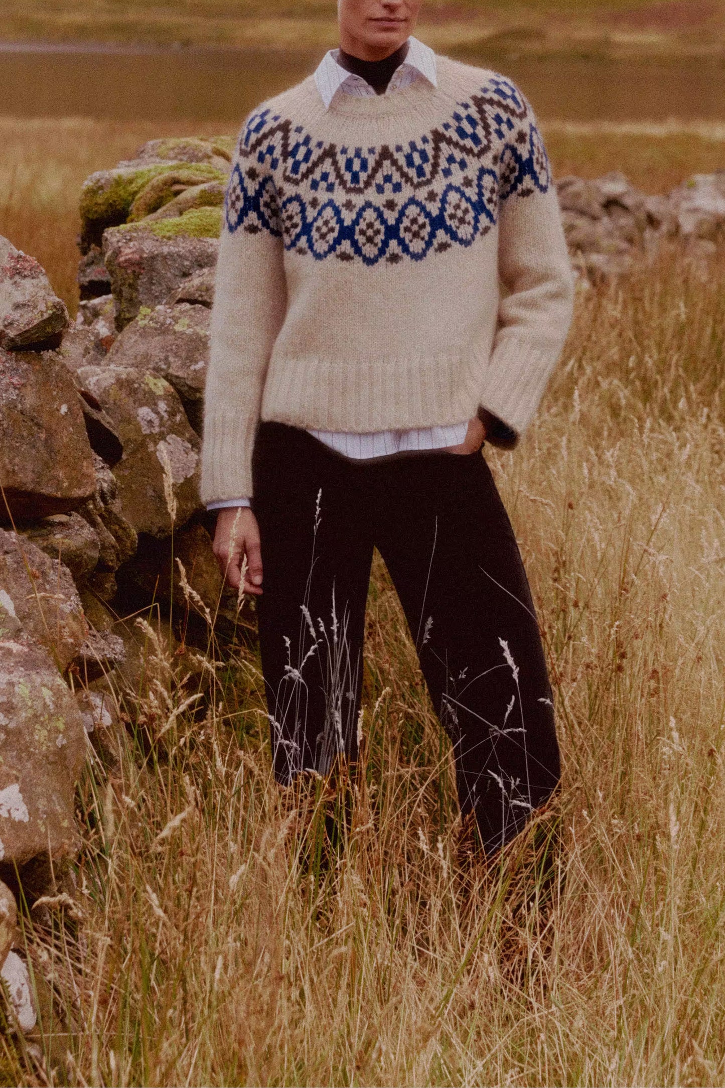 Alpaca Cotton Jacquard Jumper