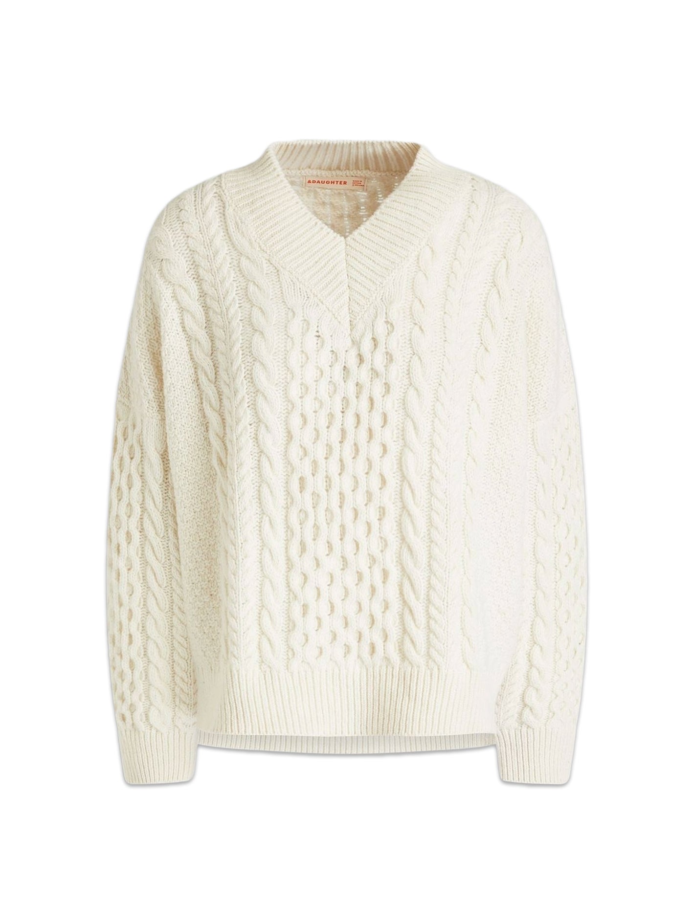 Cable-Knit Wool Sweater