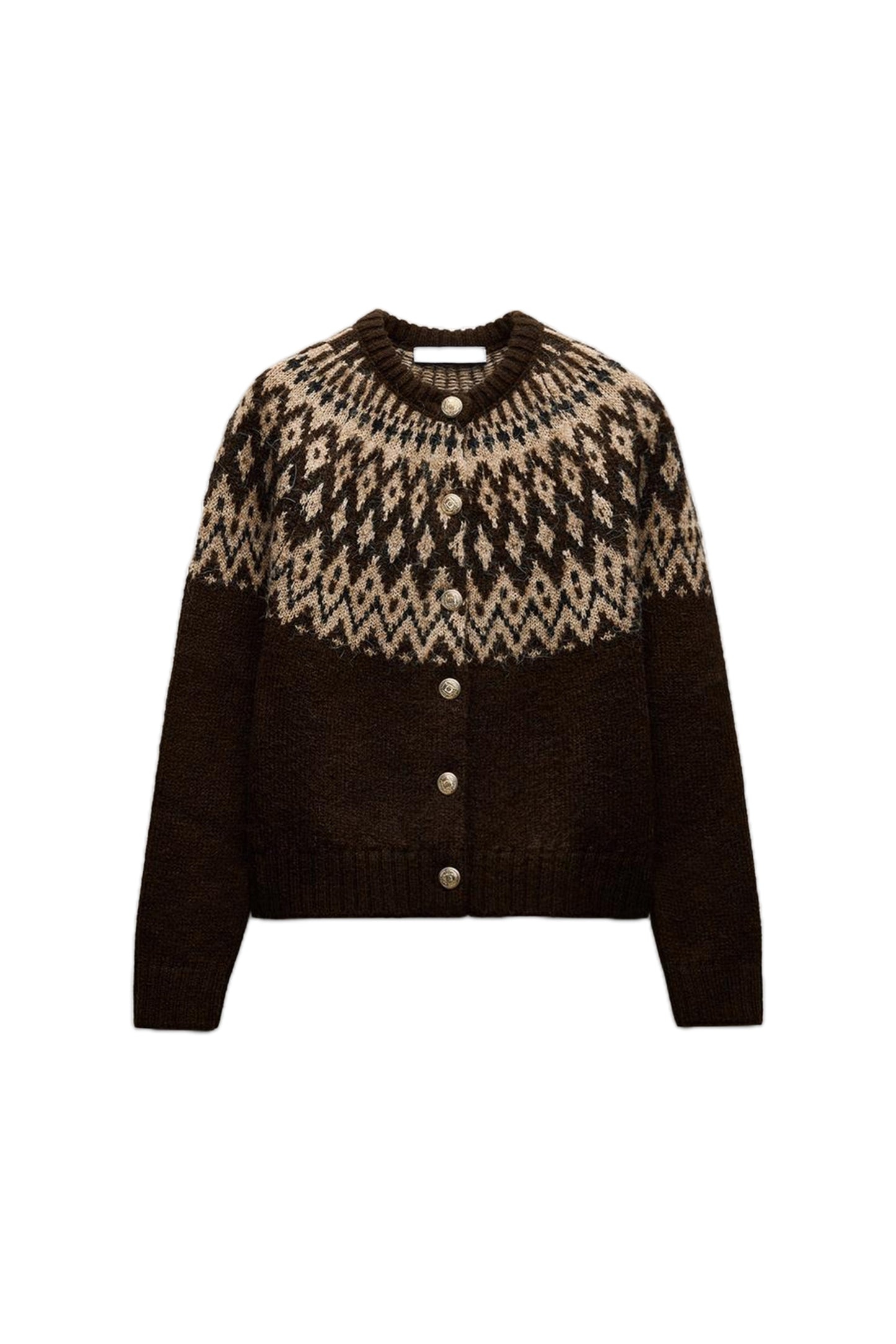 Jacquard Knit Cardigan