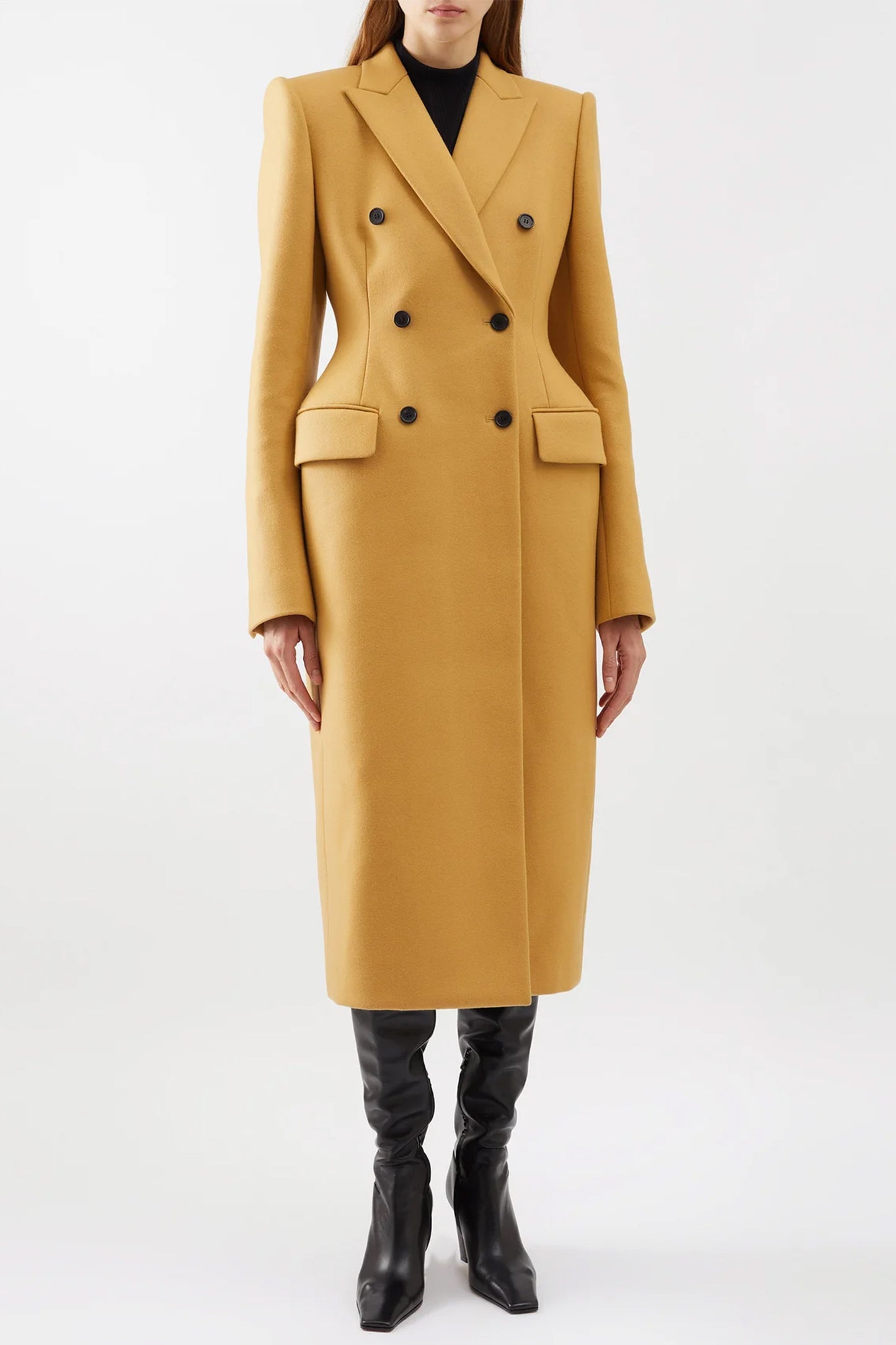 Carmona Double-breasted Felt Longline Coat