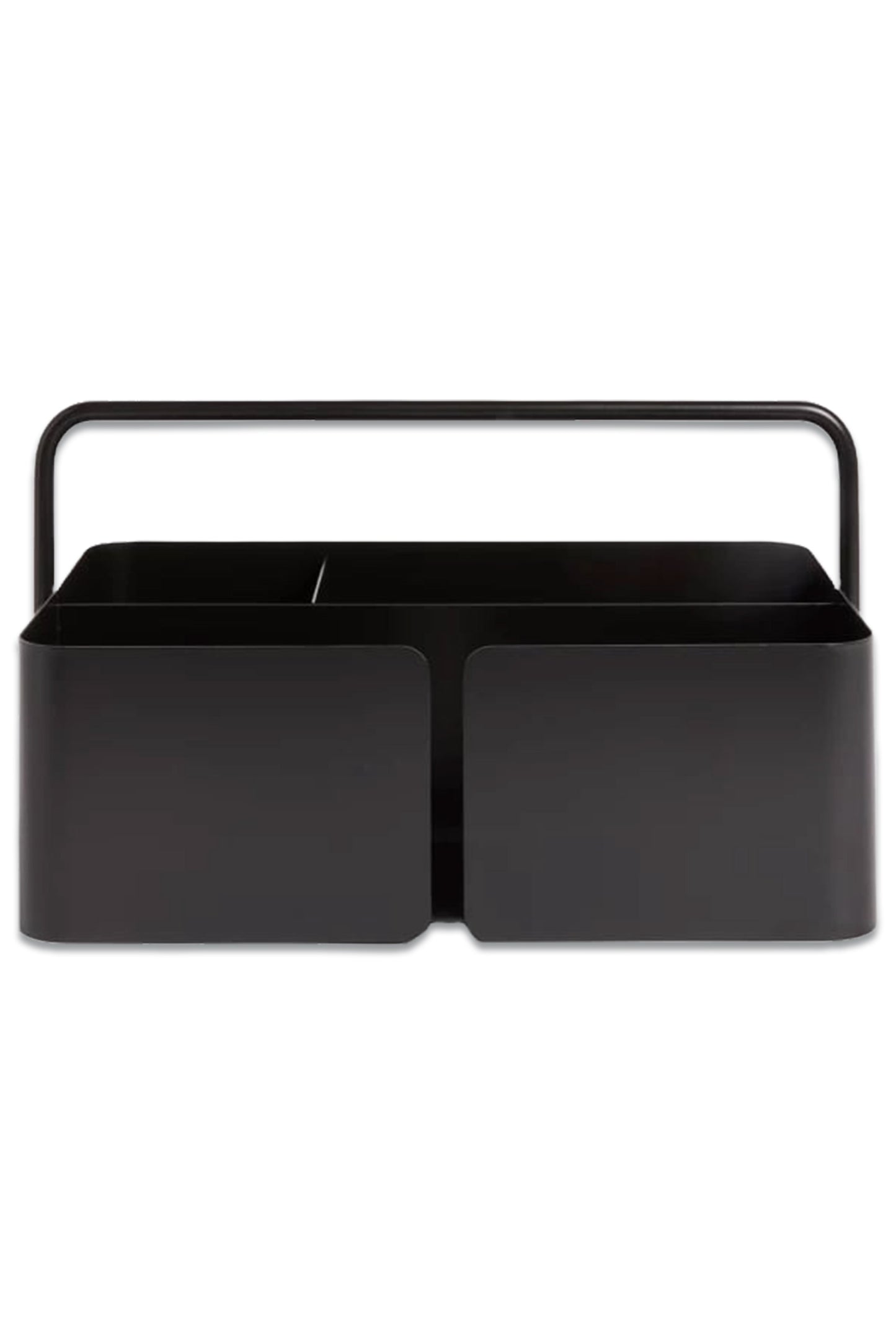 Large Metal Storage Caddy Holder, Black