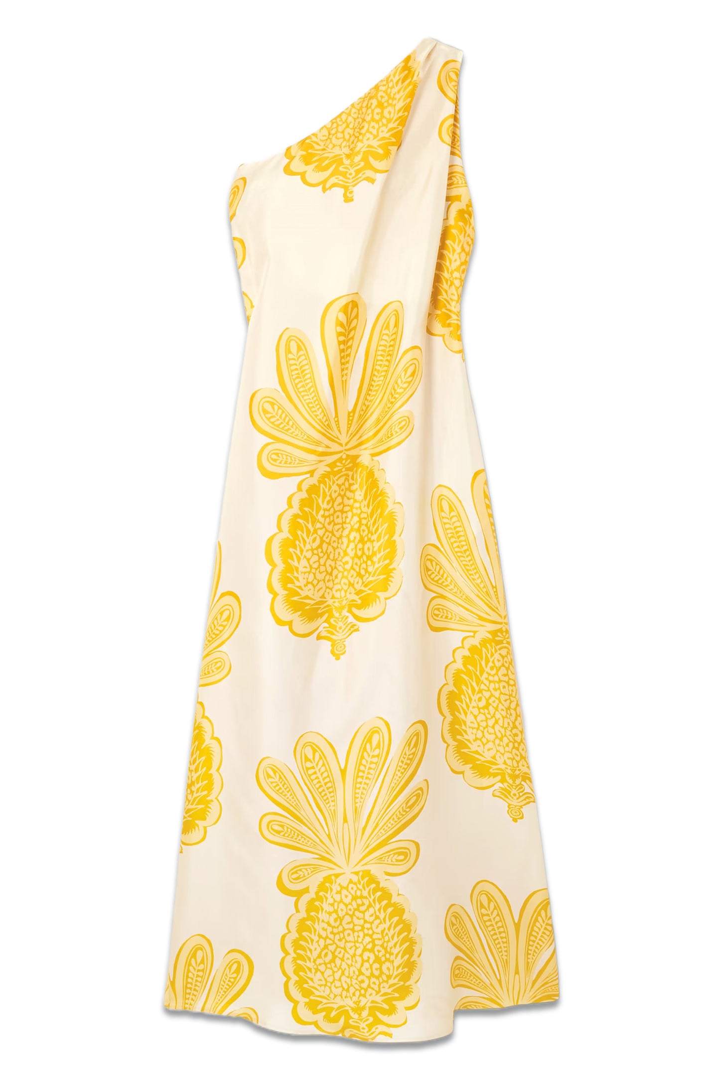 Roy One-shoulder Silk-twill Maxi Dress