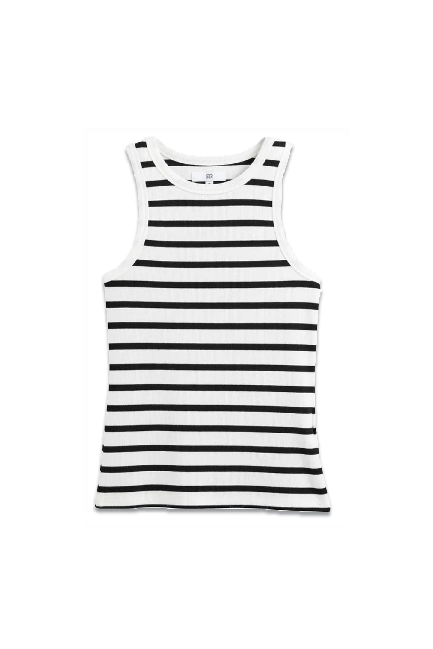 Breton Striped Vest Top with Cutaway Shoulders