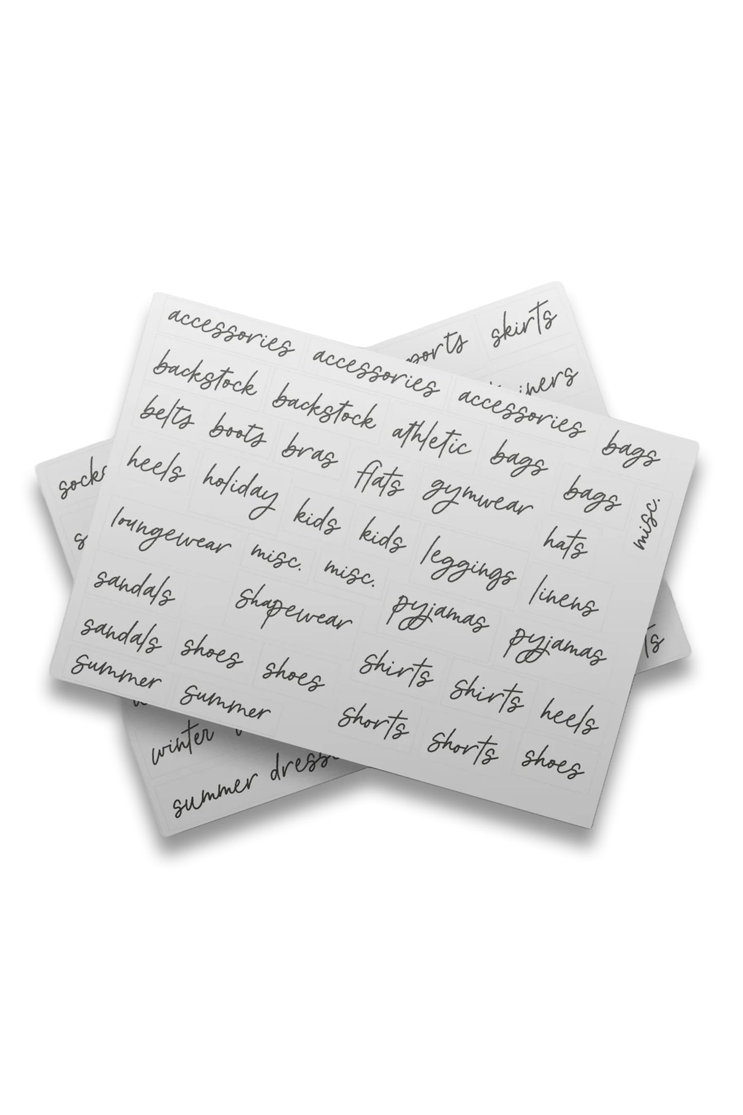 Wardrobe Script Font Labels