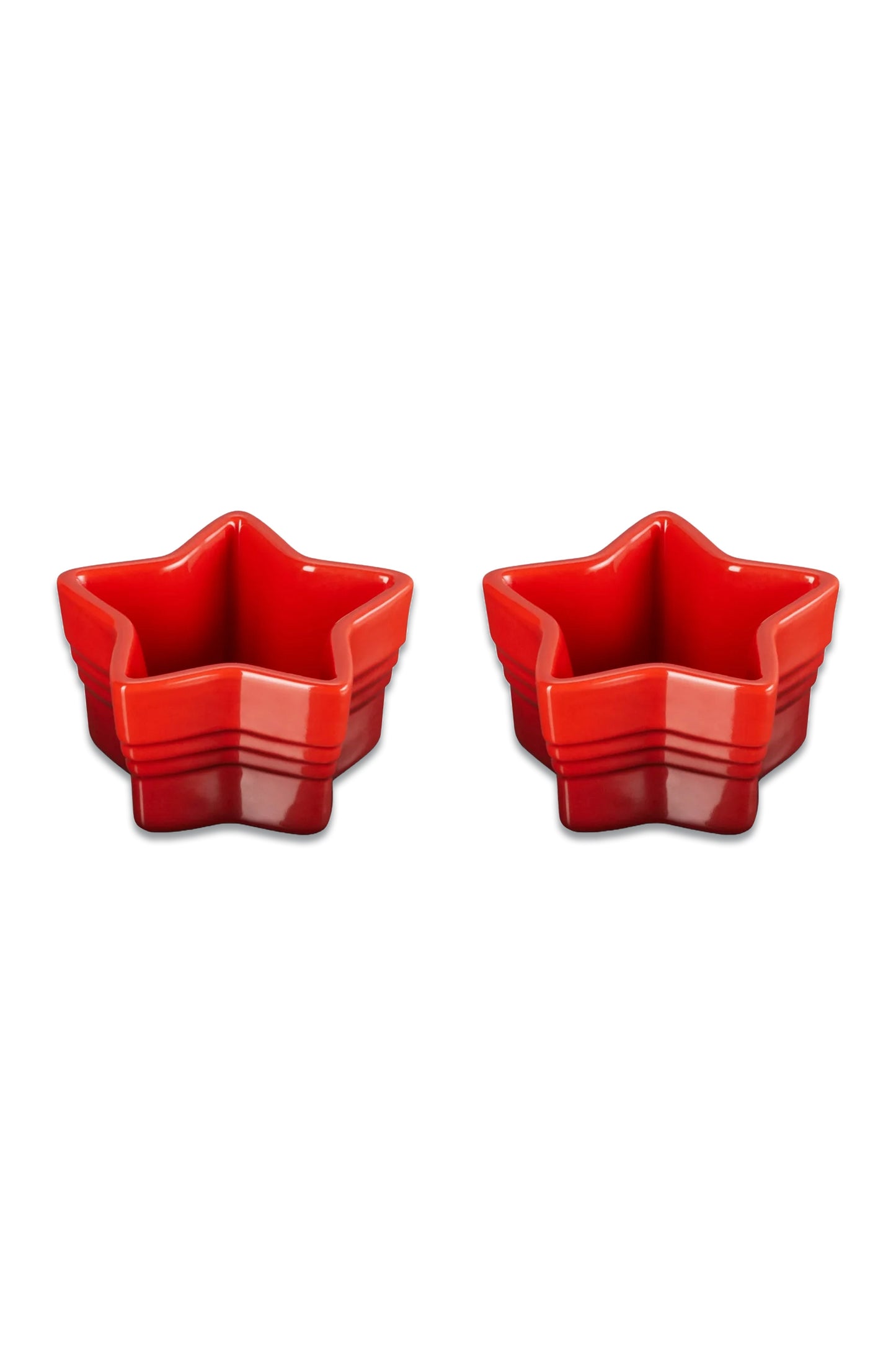 Le Creuset Stoneware Star Ramekins, Set of 2, Cerise