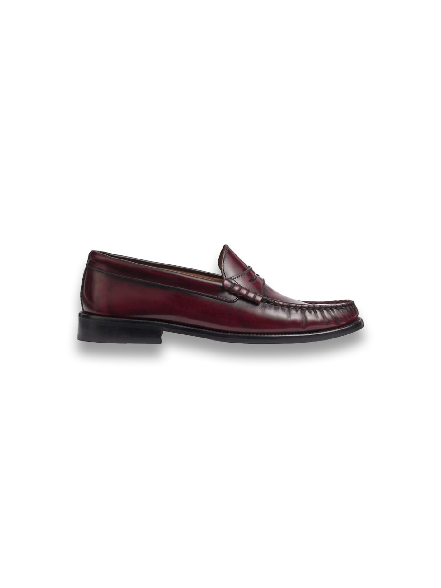 Leather Flat Heel Loafers