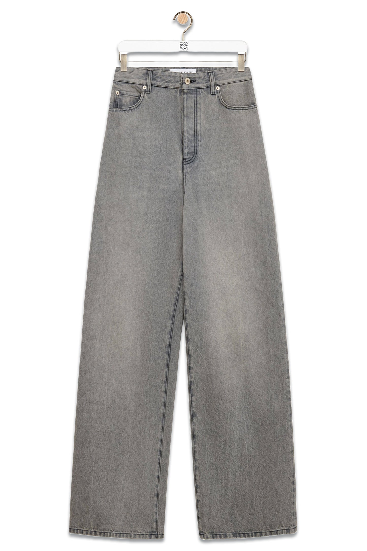 High Waisted Jeans In Cotton