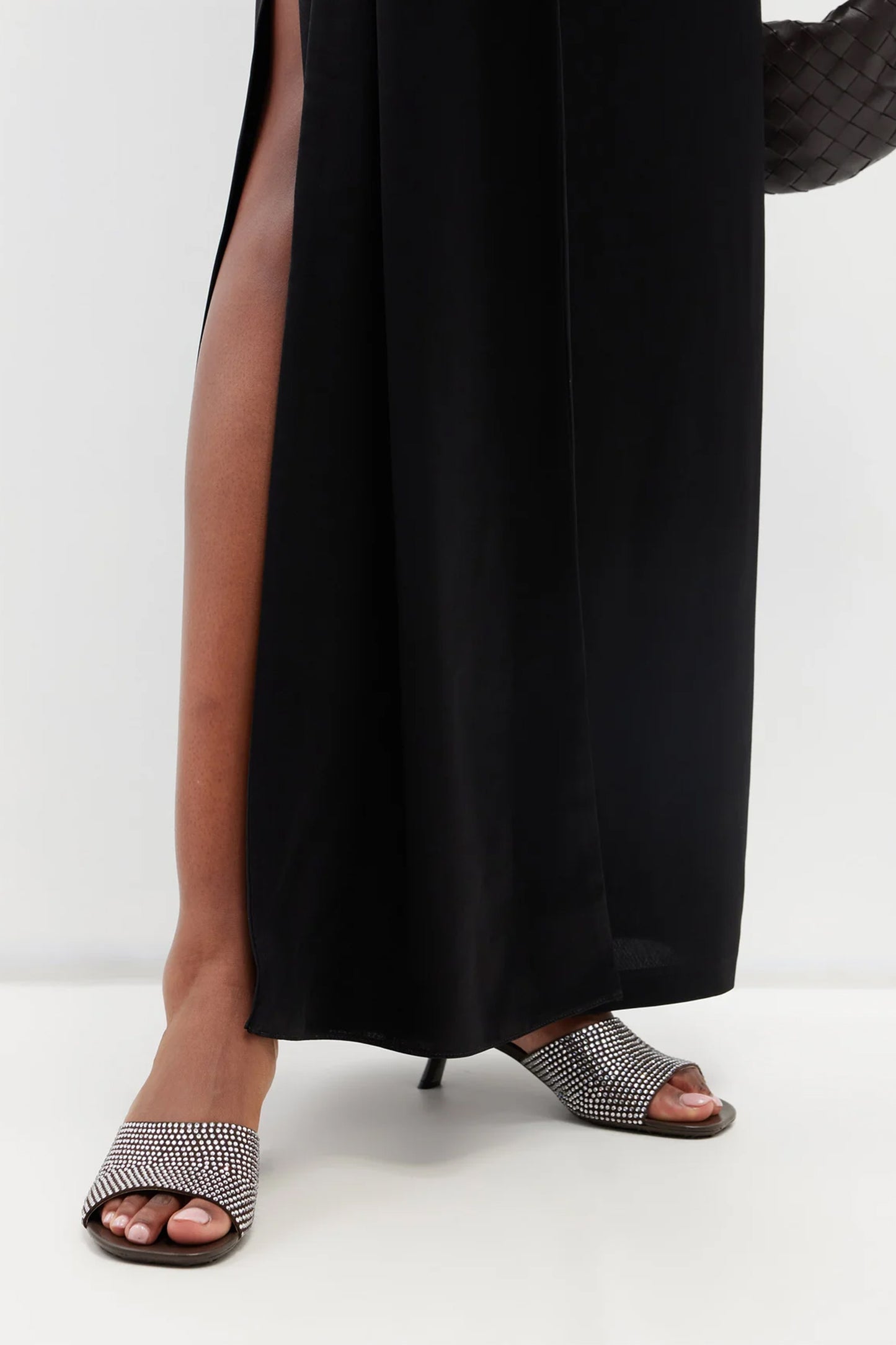 Crystal-embellished 45 Suede Mules