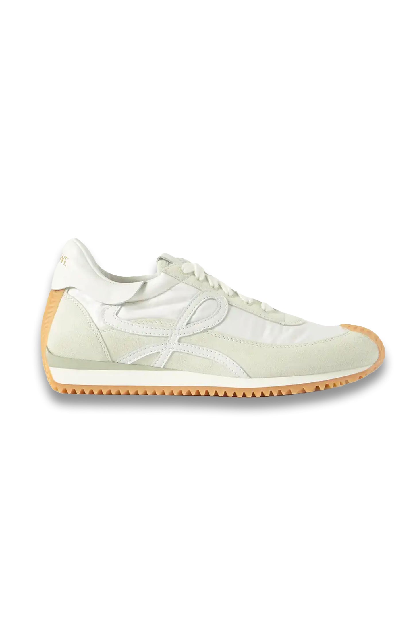 Flow logo-appliquéd shell, leather and suede sneakers