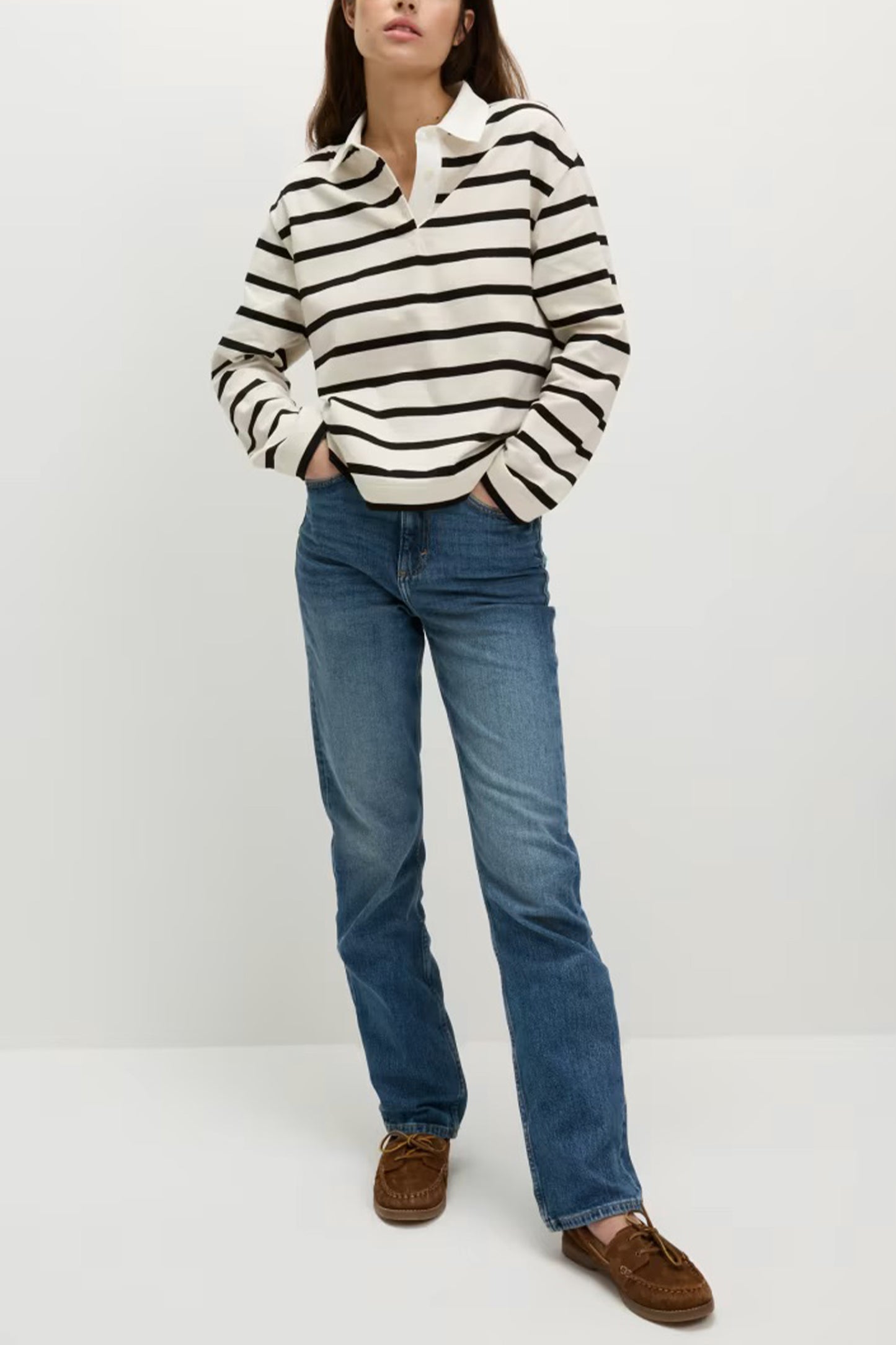Pure Cotton Striped Rugby Top