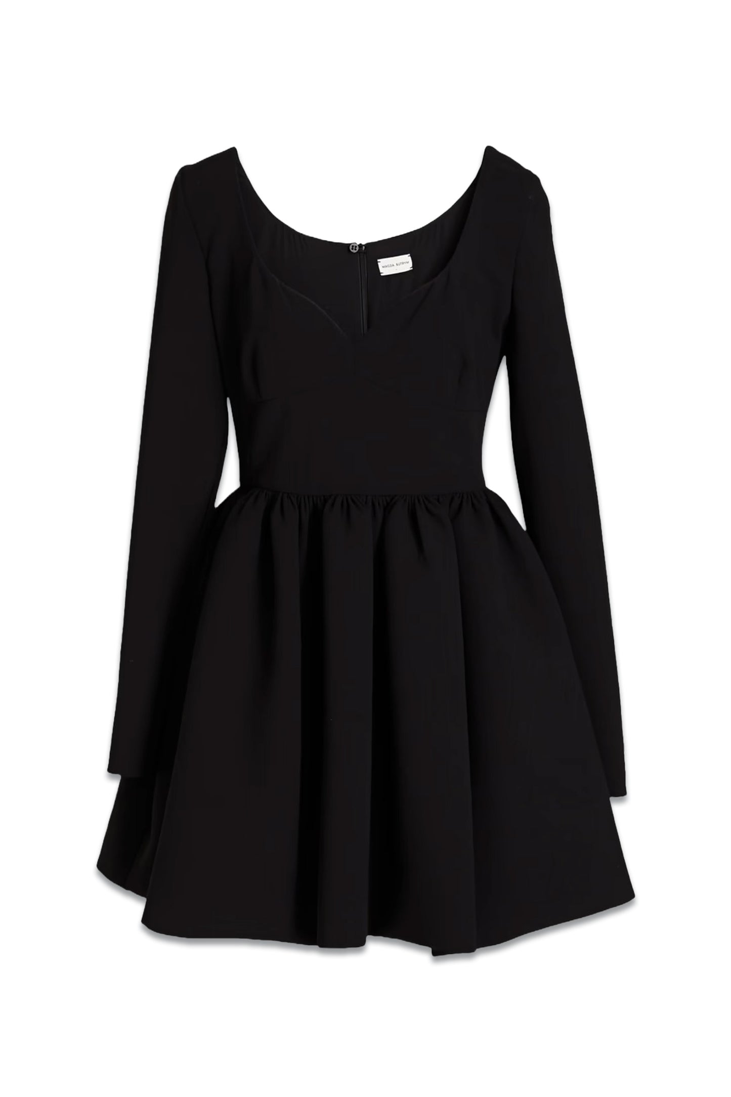 Gathered Wool-blend Crepe Mini Dress