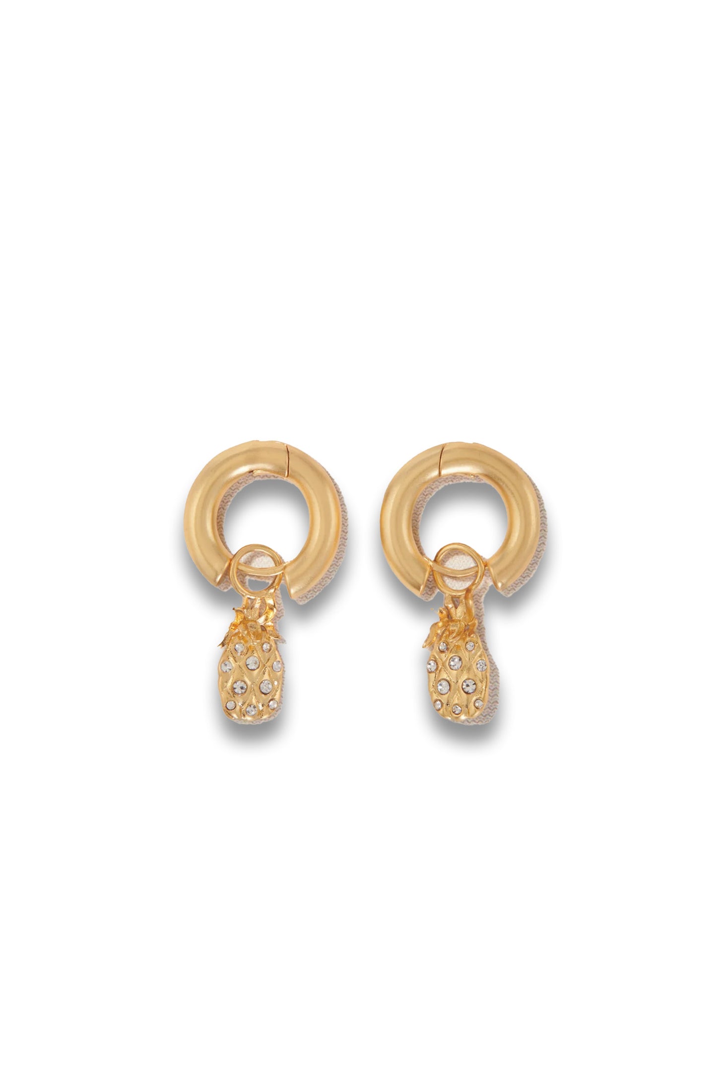 Mini rhinestone pineapple earrings