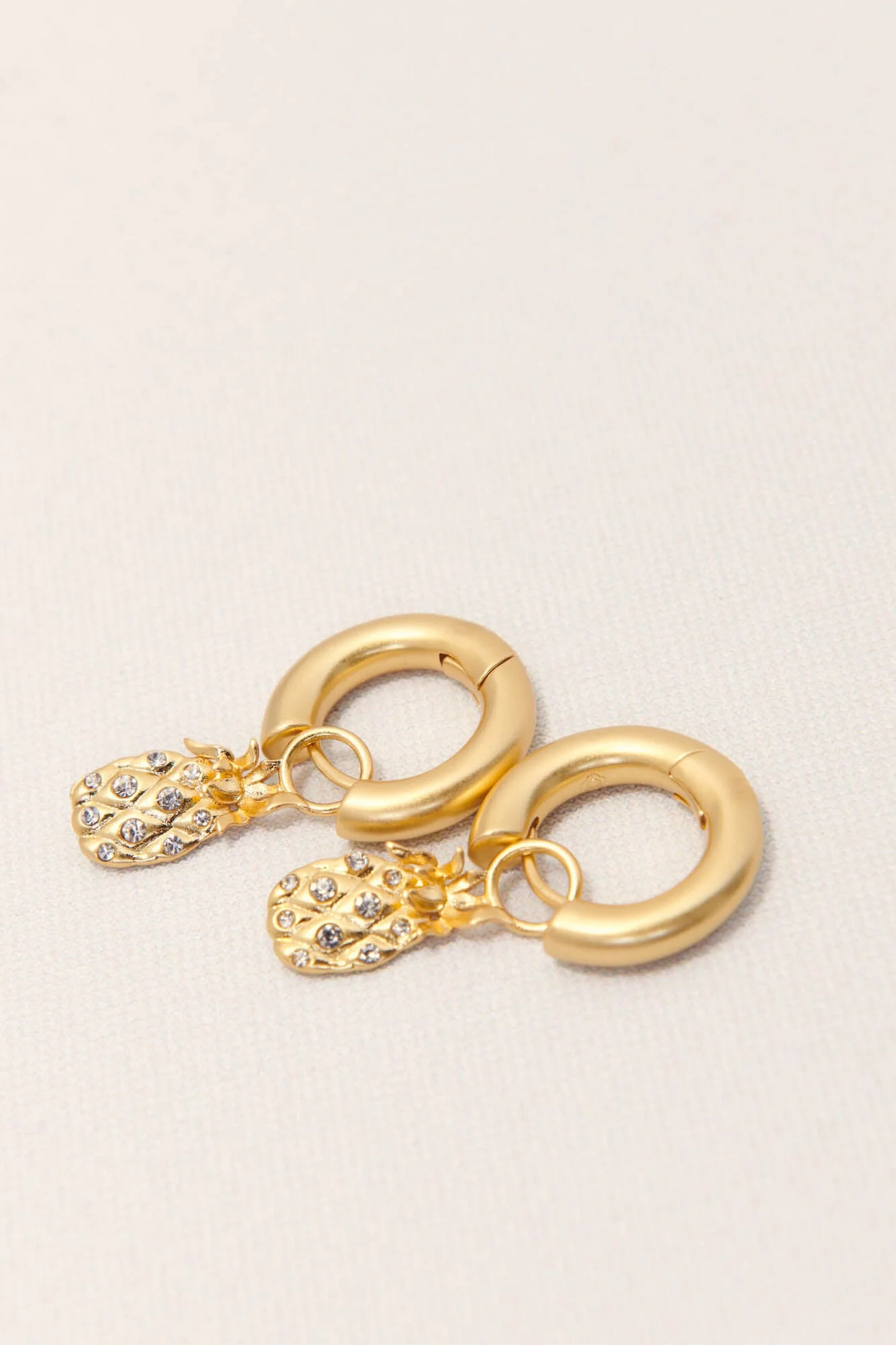 Mini rhinestone pineapple earrings