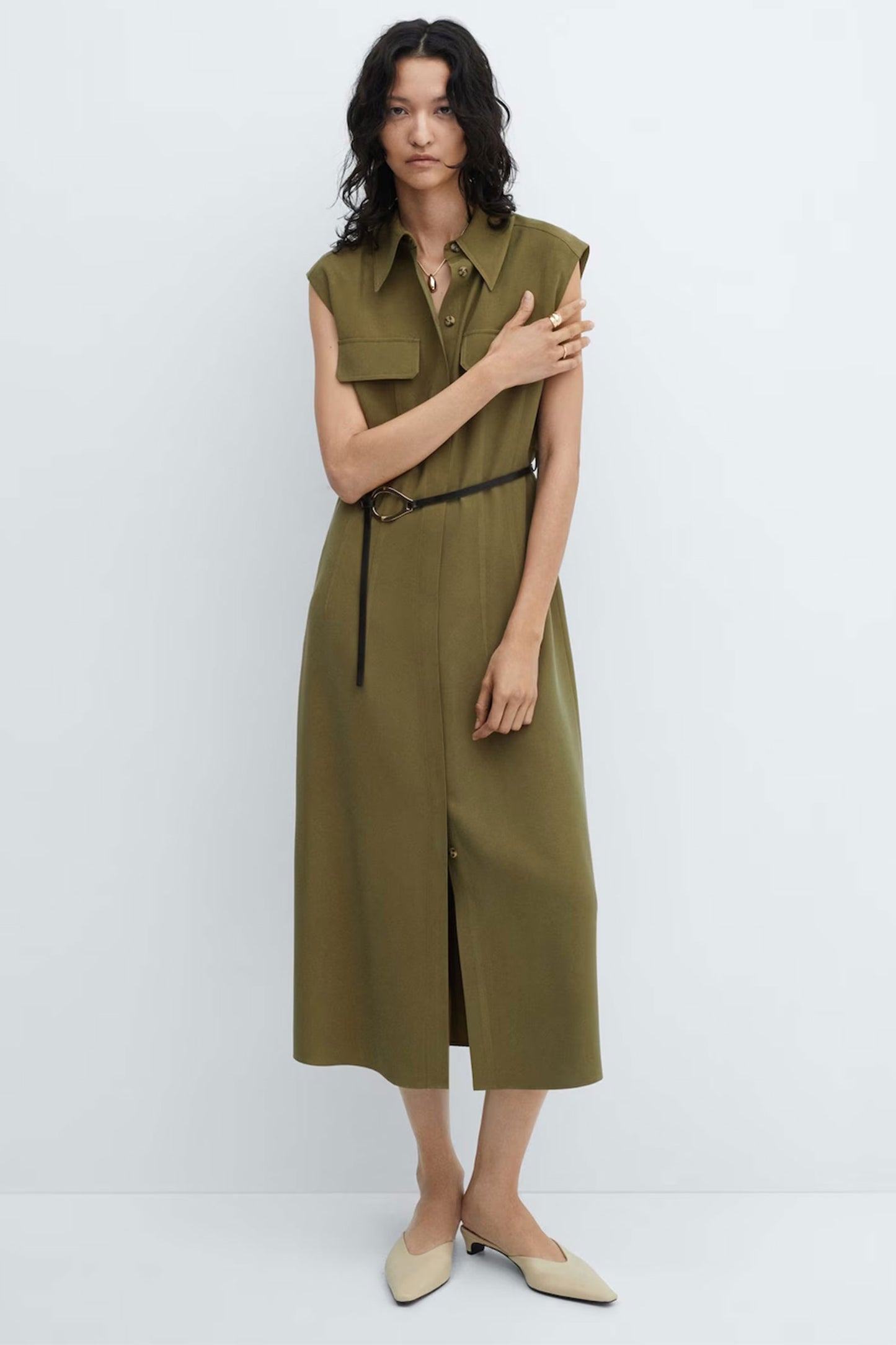 Belt Shirt Dress