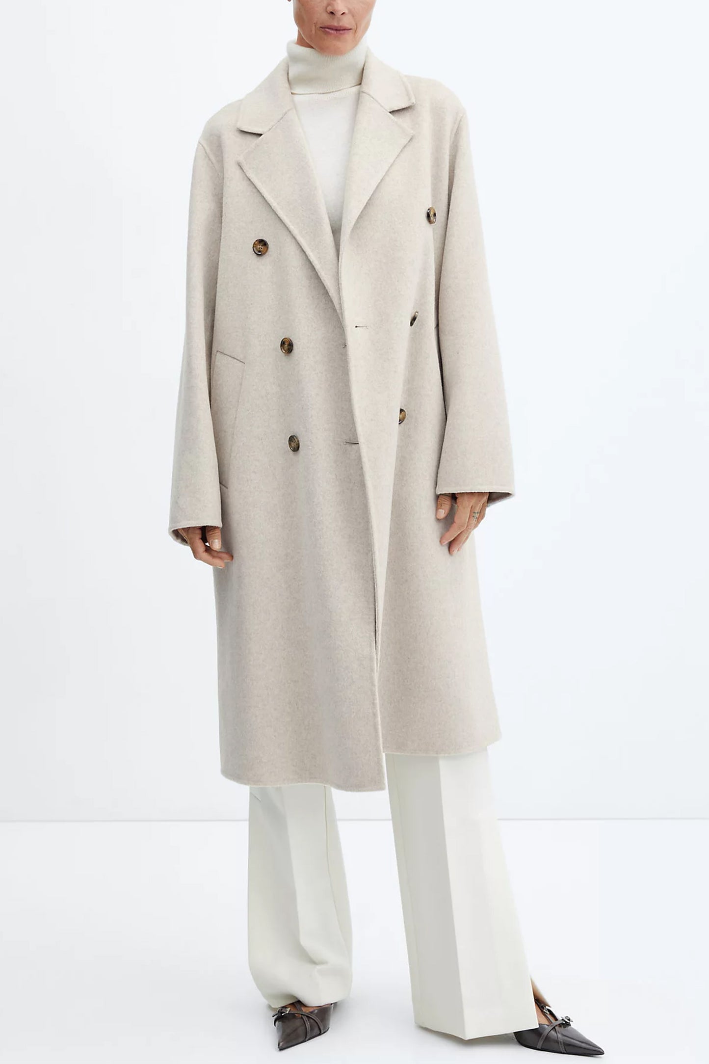 Picarol Wool Blend Coat, Lt Pastel Grey