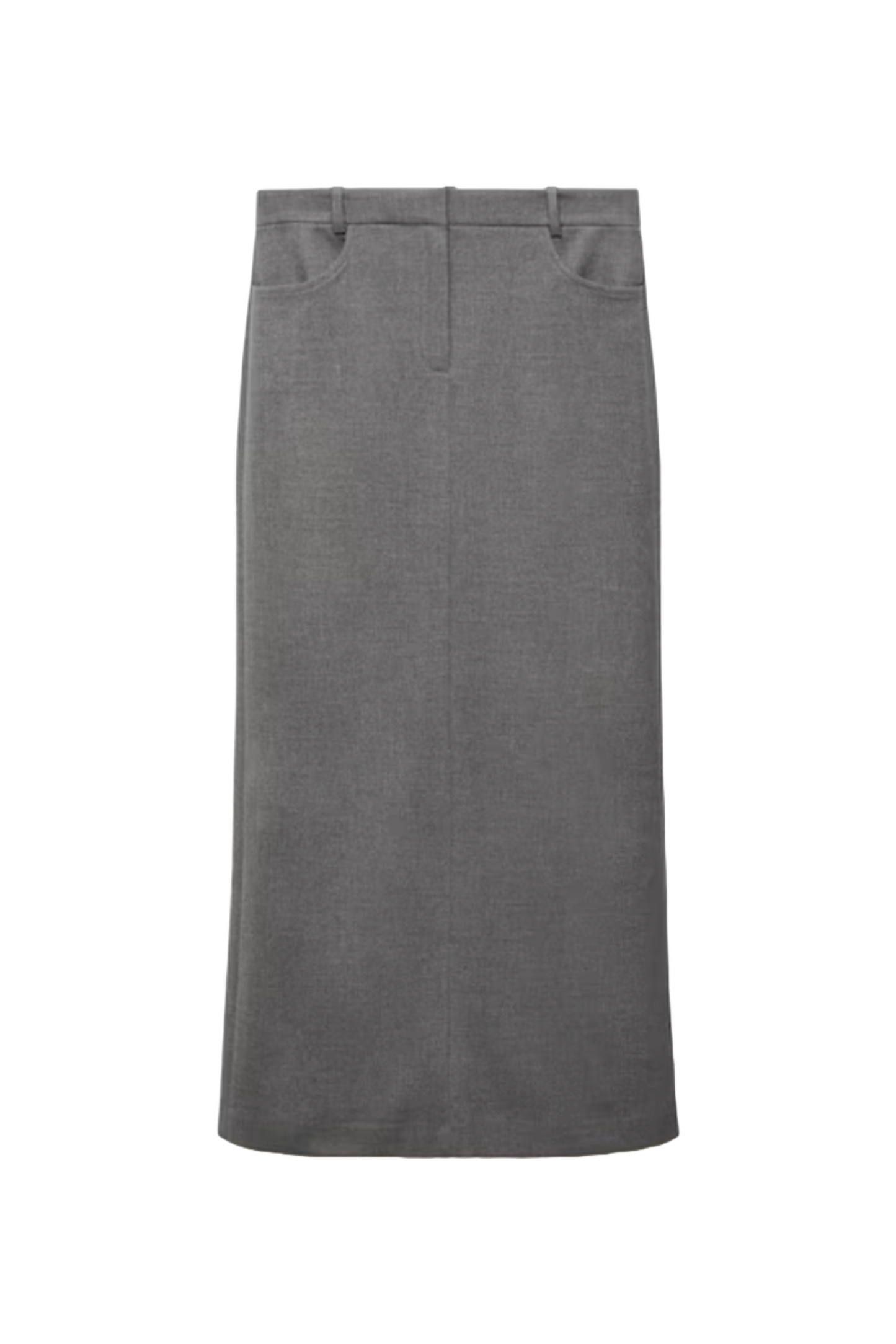 Grey Slit Long Skirt