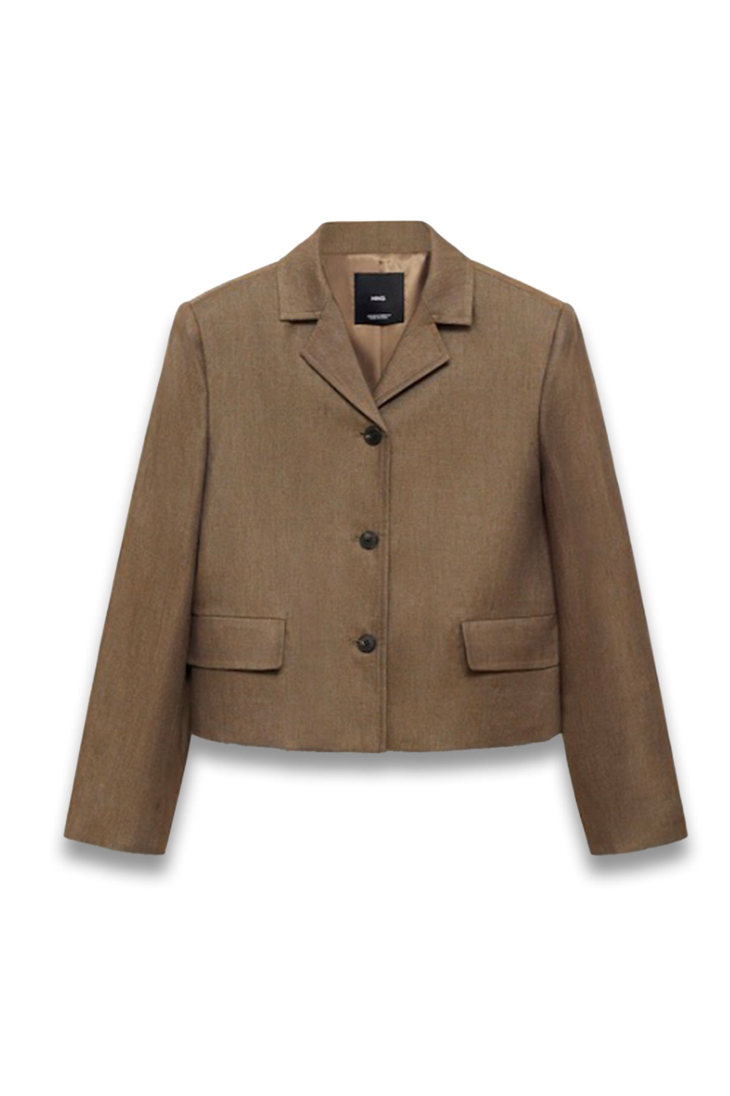 Linen Blend Crop Blazer