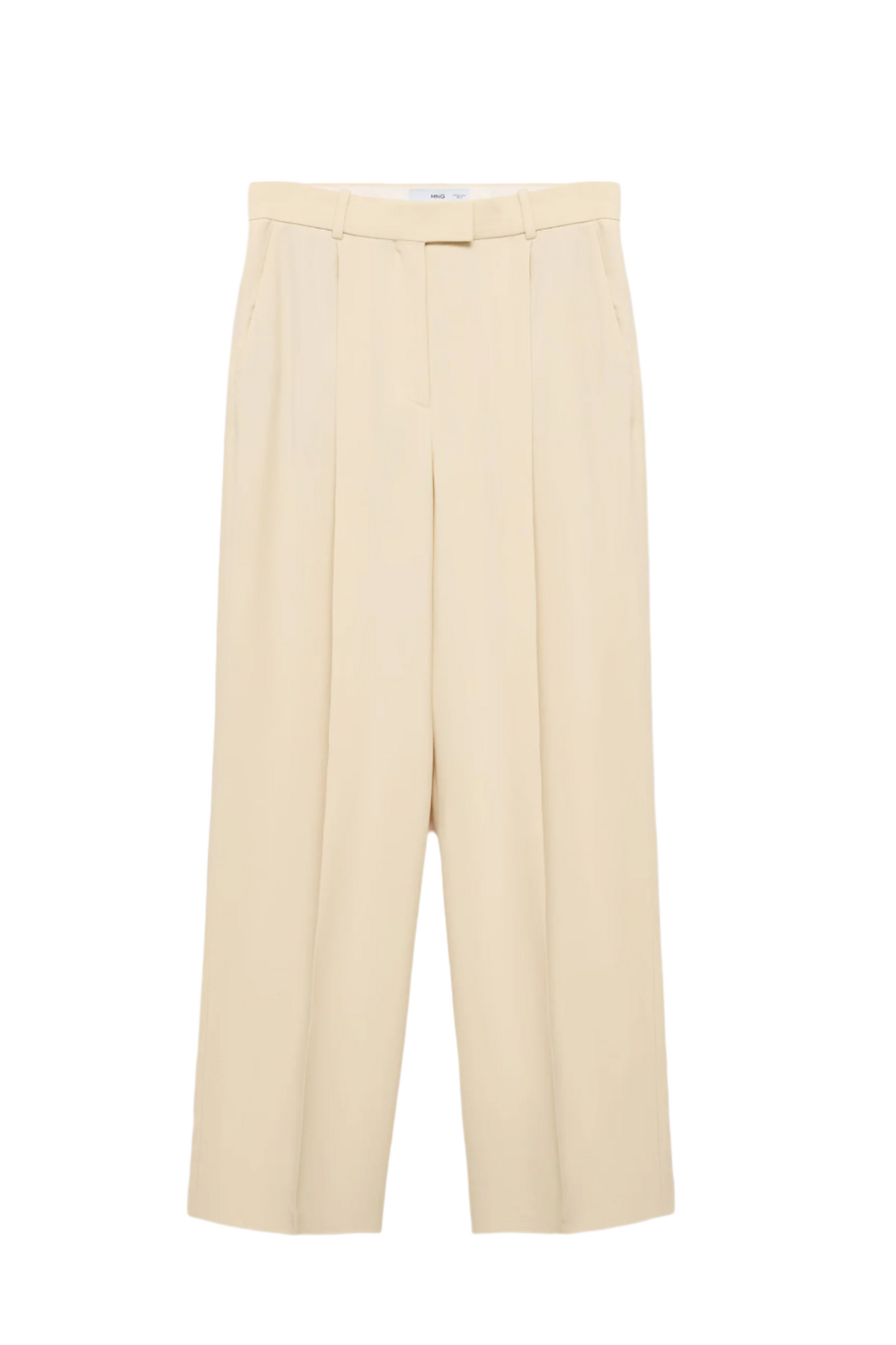 Pleated Wideleg Suit Trousers