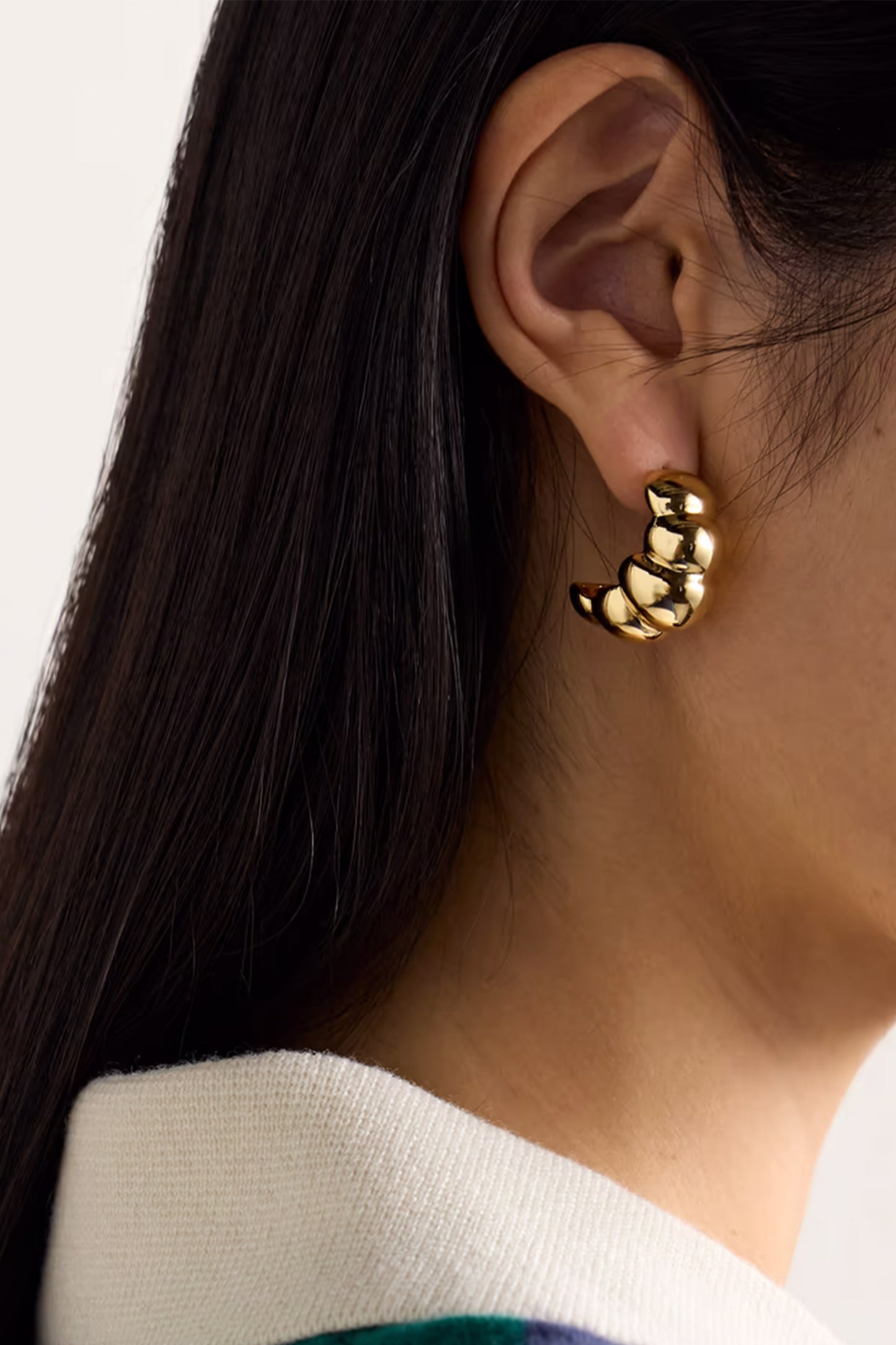 Angelina gold-plated hoop earrings