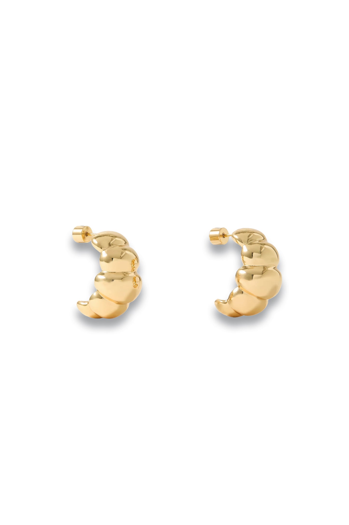 Angelina gold-plated hoop earrings