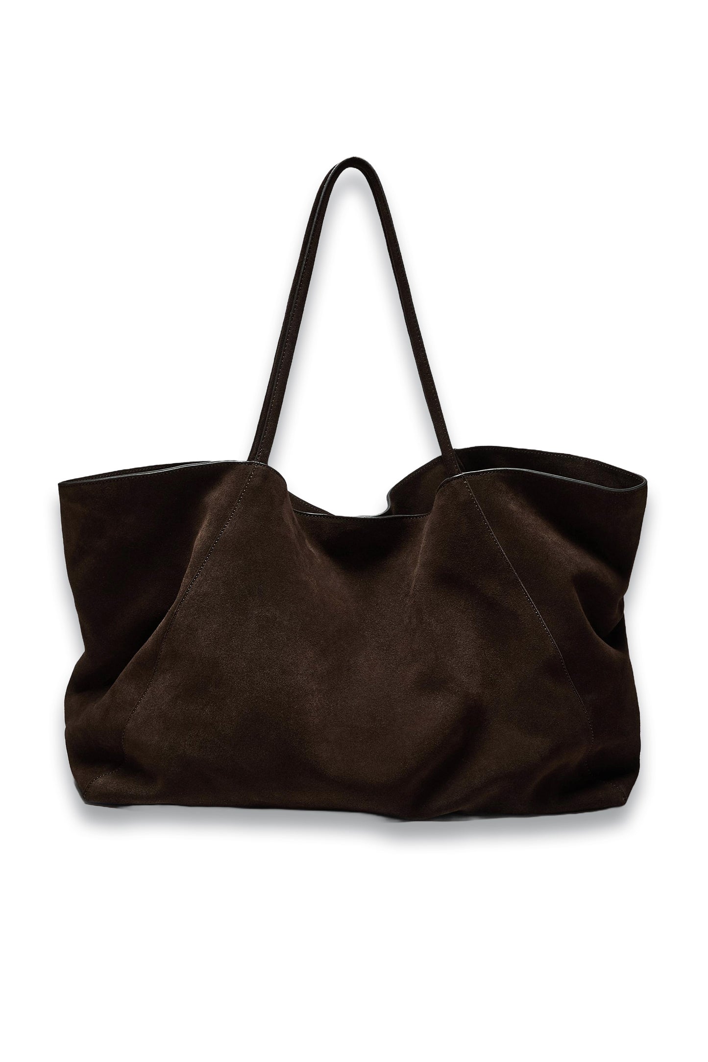 Split Suede Maxi Shopper Bag