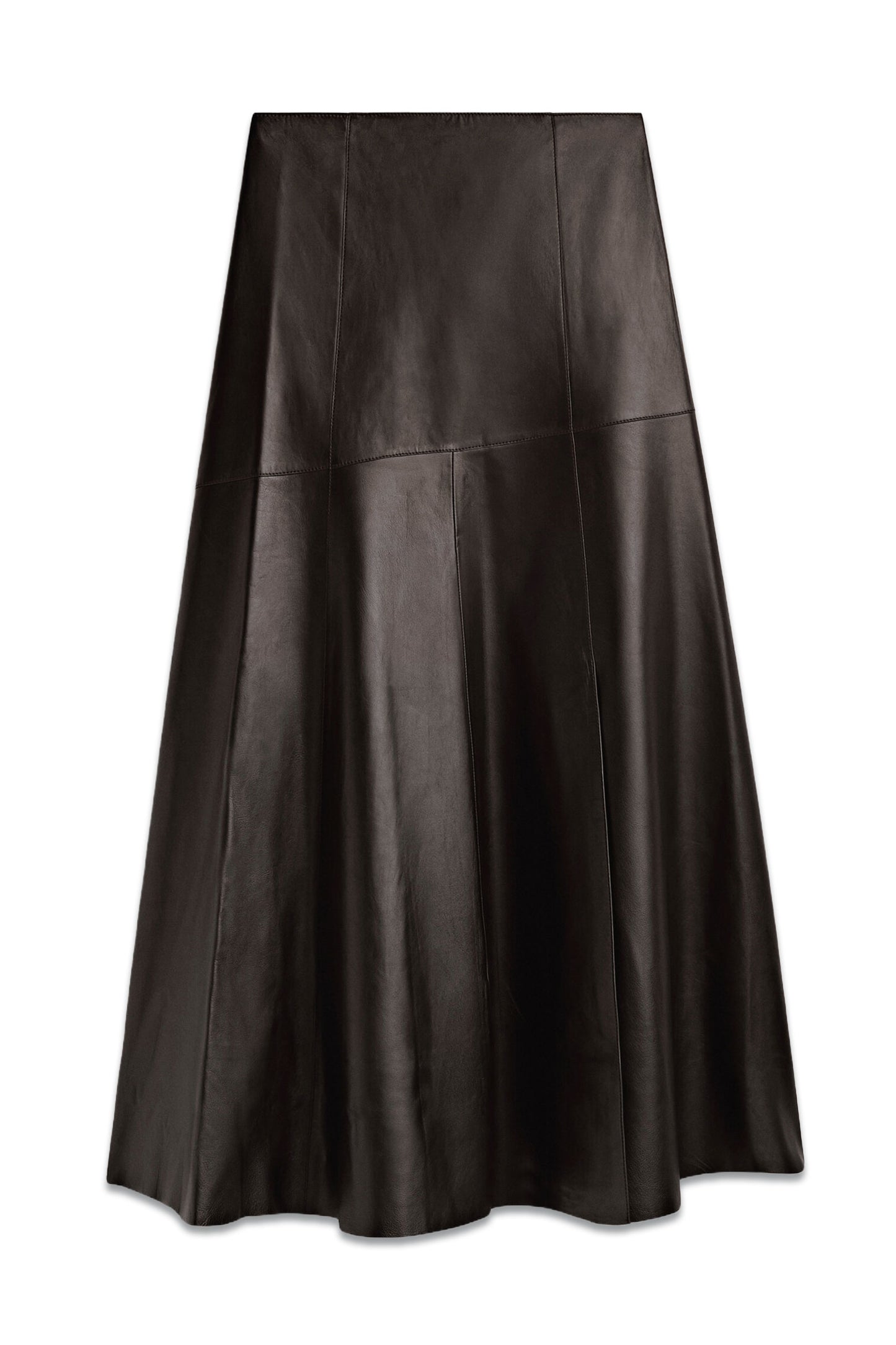 Nappa Leather Flounce Skirt
