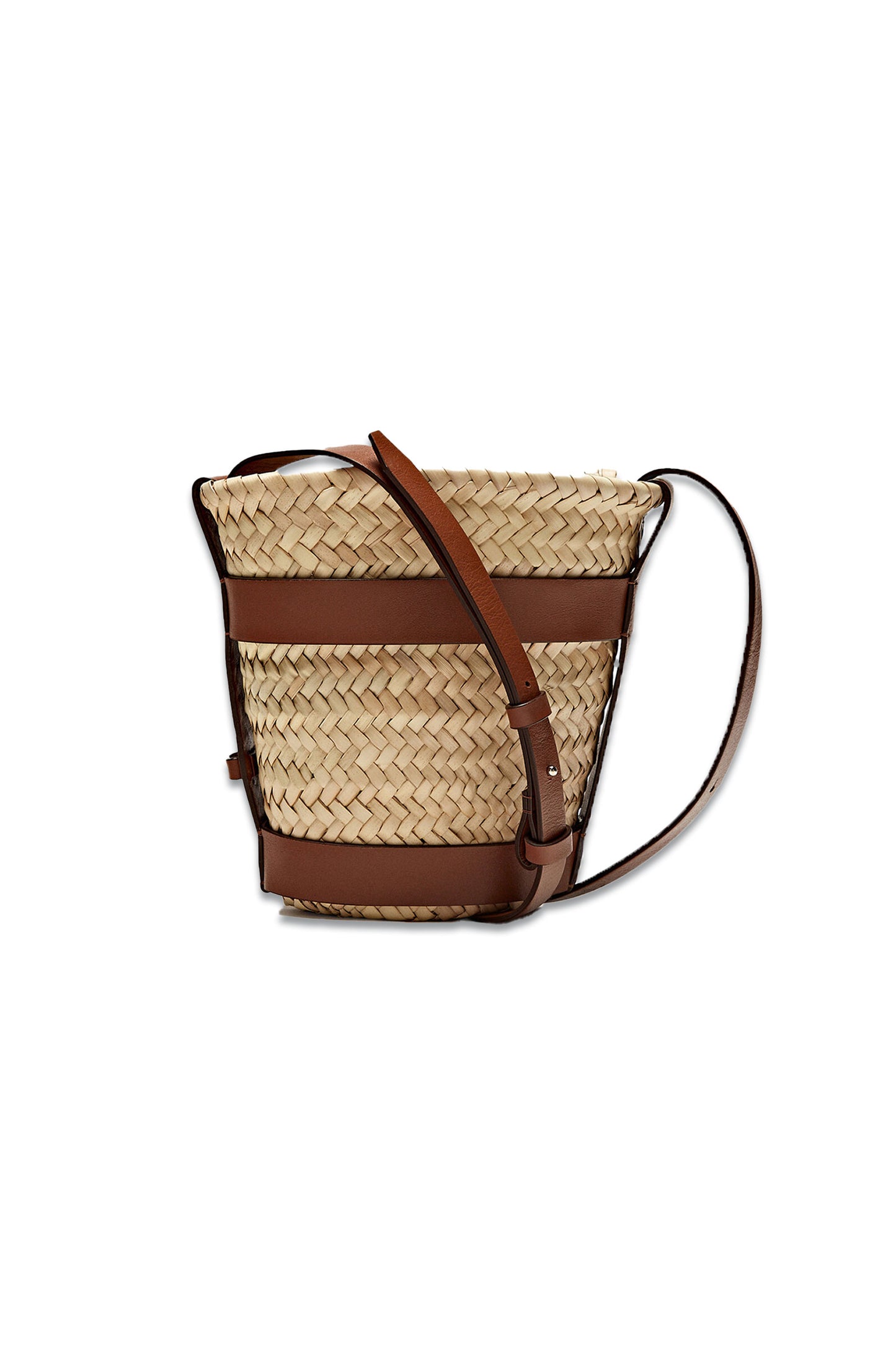 Mini Woven Basket Bag and Detachahable Pouch