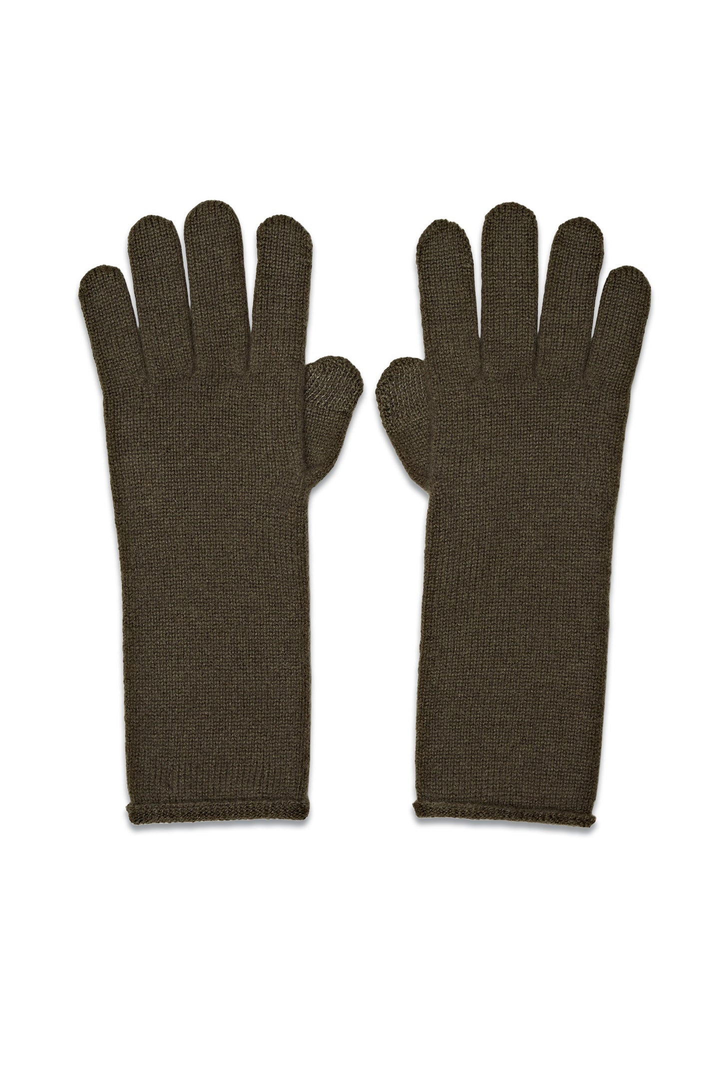 Wool And Cashmere Blend Fine Knit Gloves