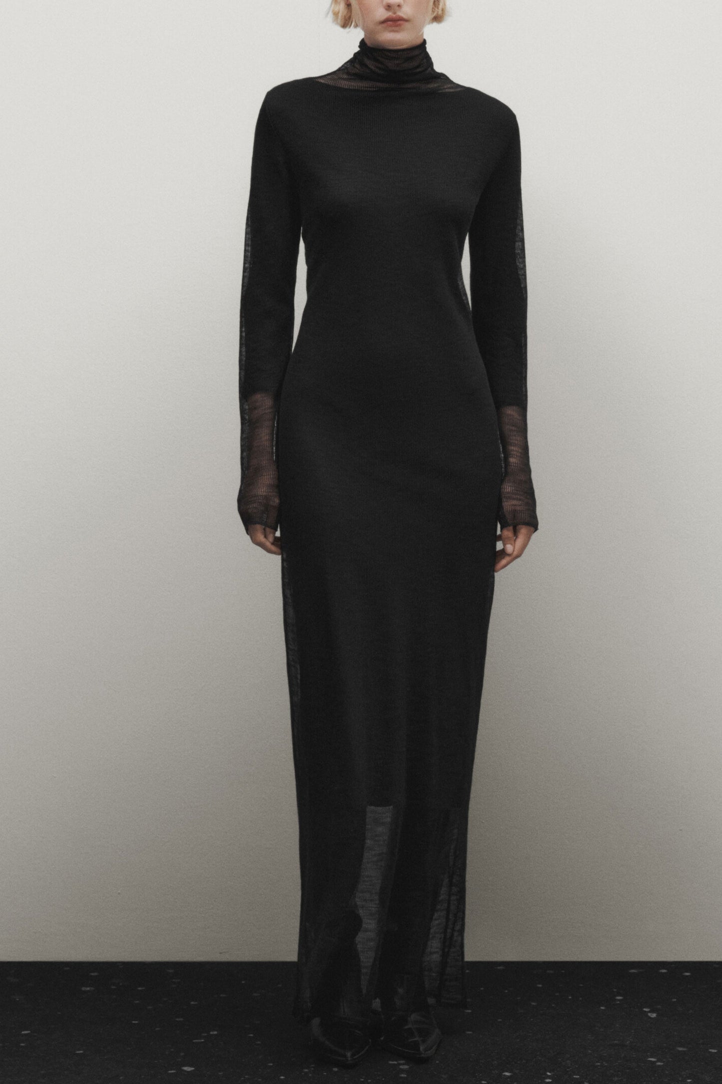 Semi-sheer Double-weave Dress