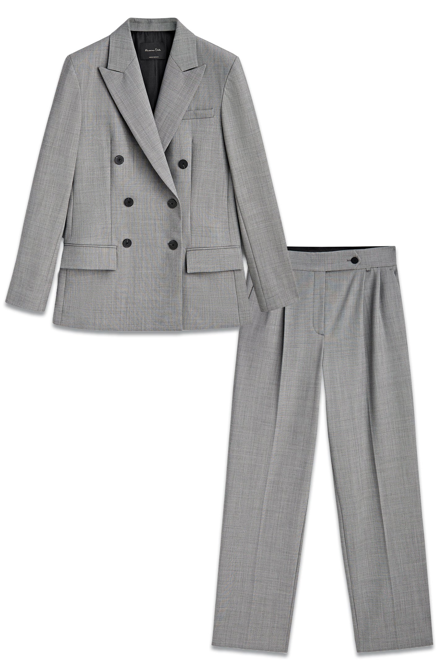 Double-breasted Fil-à-fil Suit Blazer And Trousers
