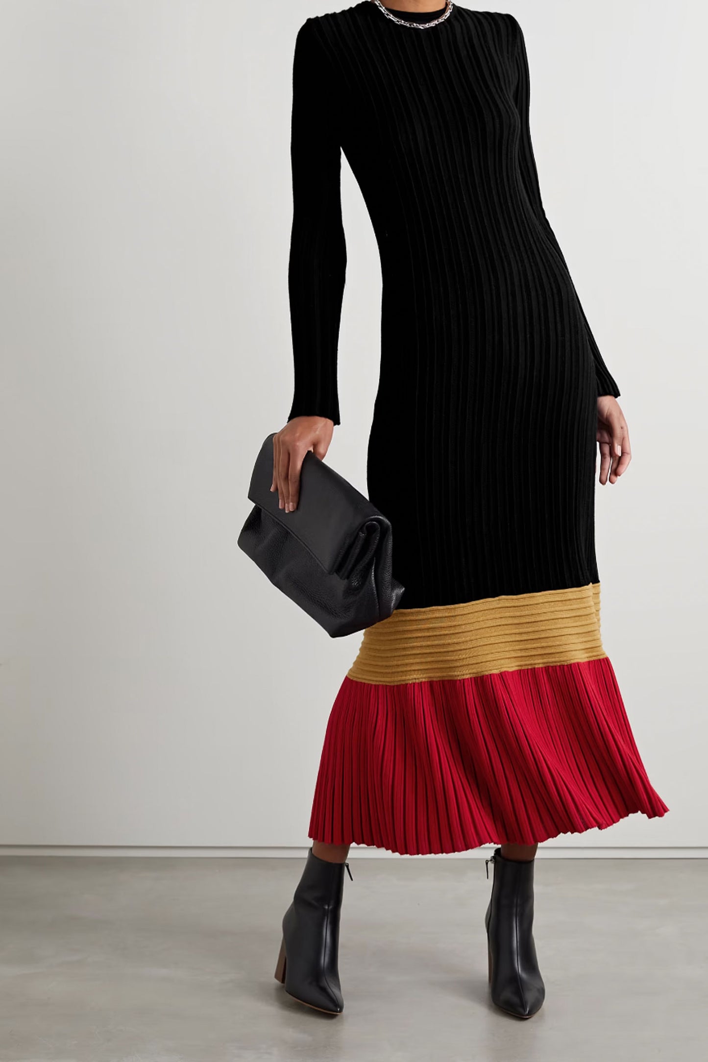Fiona Ribbed Cashmere And Silk-Blend Midi Dress