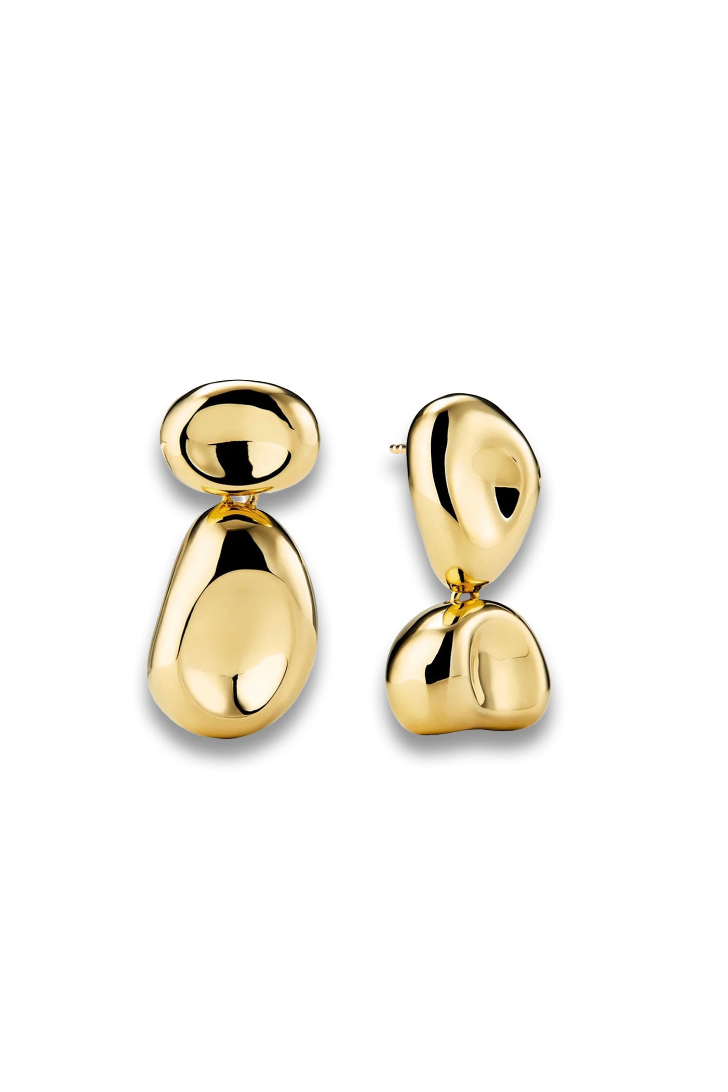 Organic Dôme Mixed Pebble Earrings